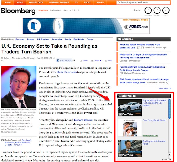 Taboola Bloomberg