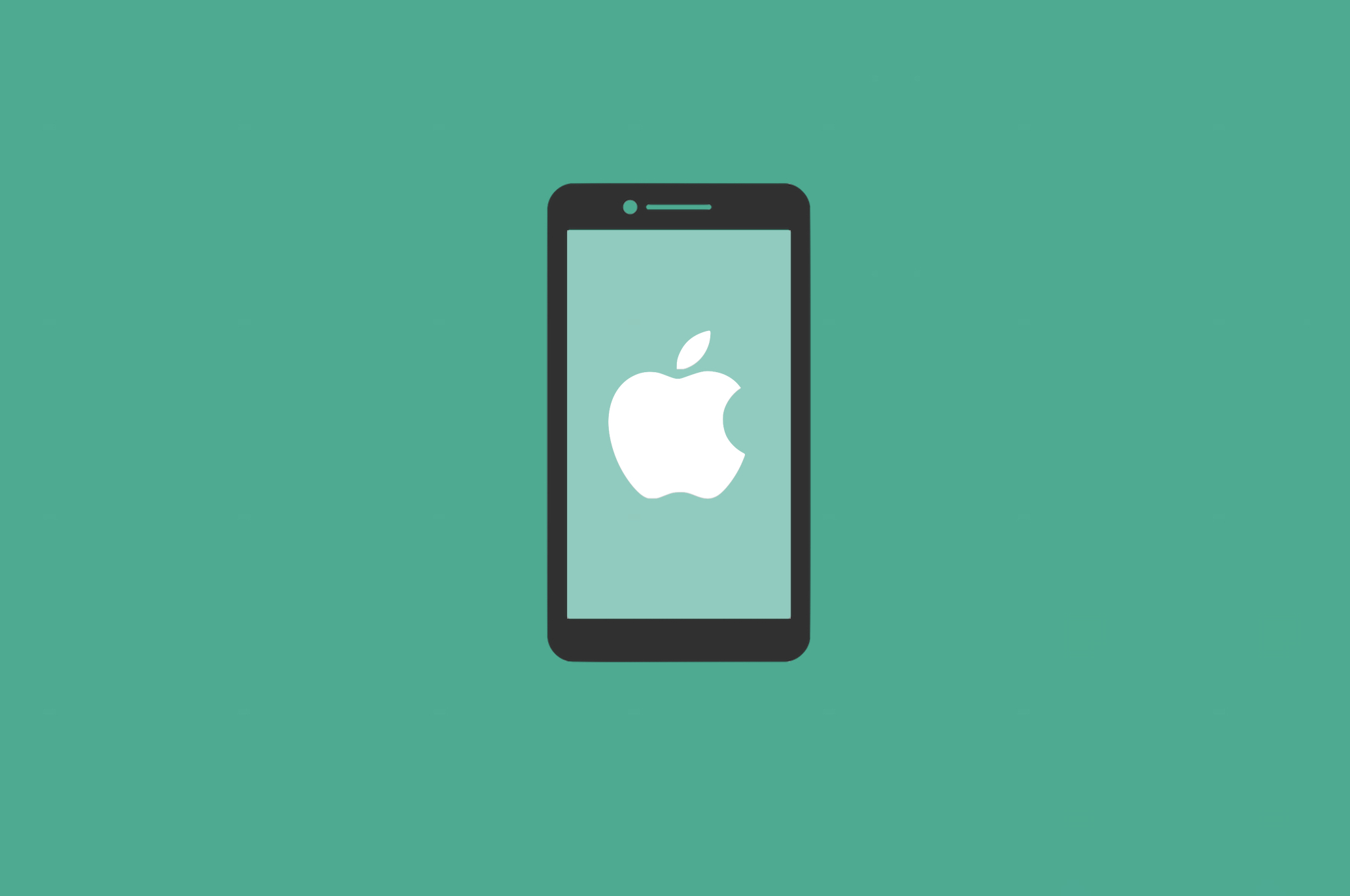 iPhone security and privacy: image of iPhone with green background