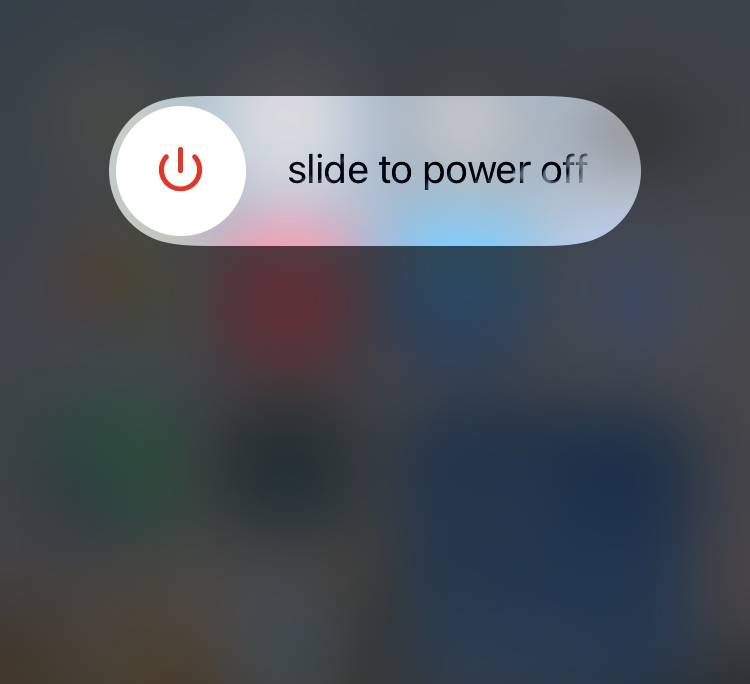 iPhone security: A screenshot of the "slide to power off" switch on an iPhone.