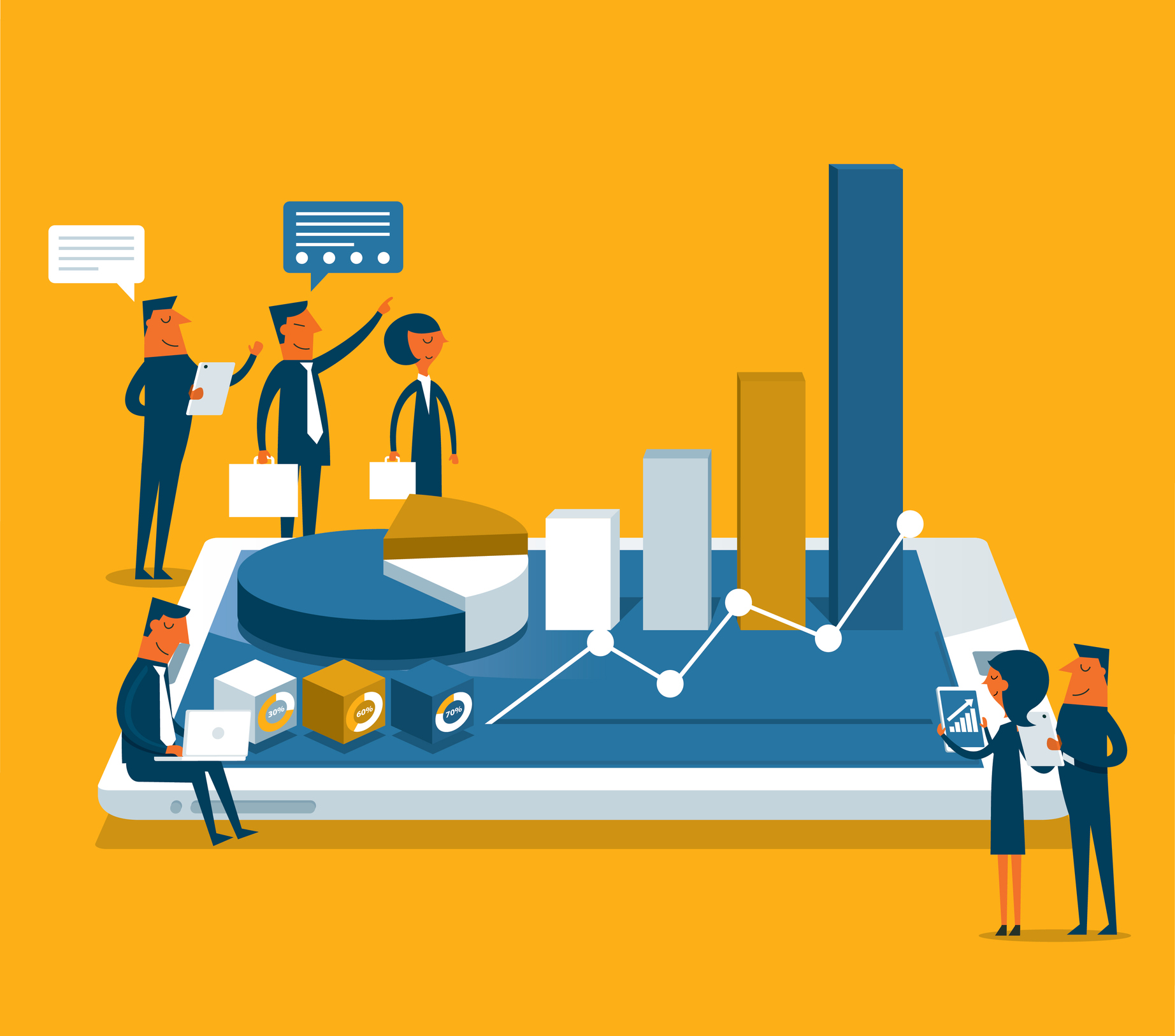 Analyze data - Business people