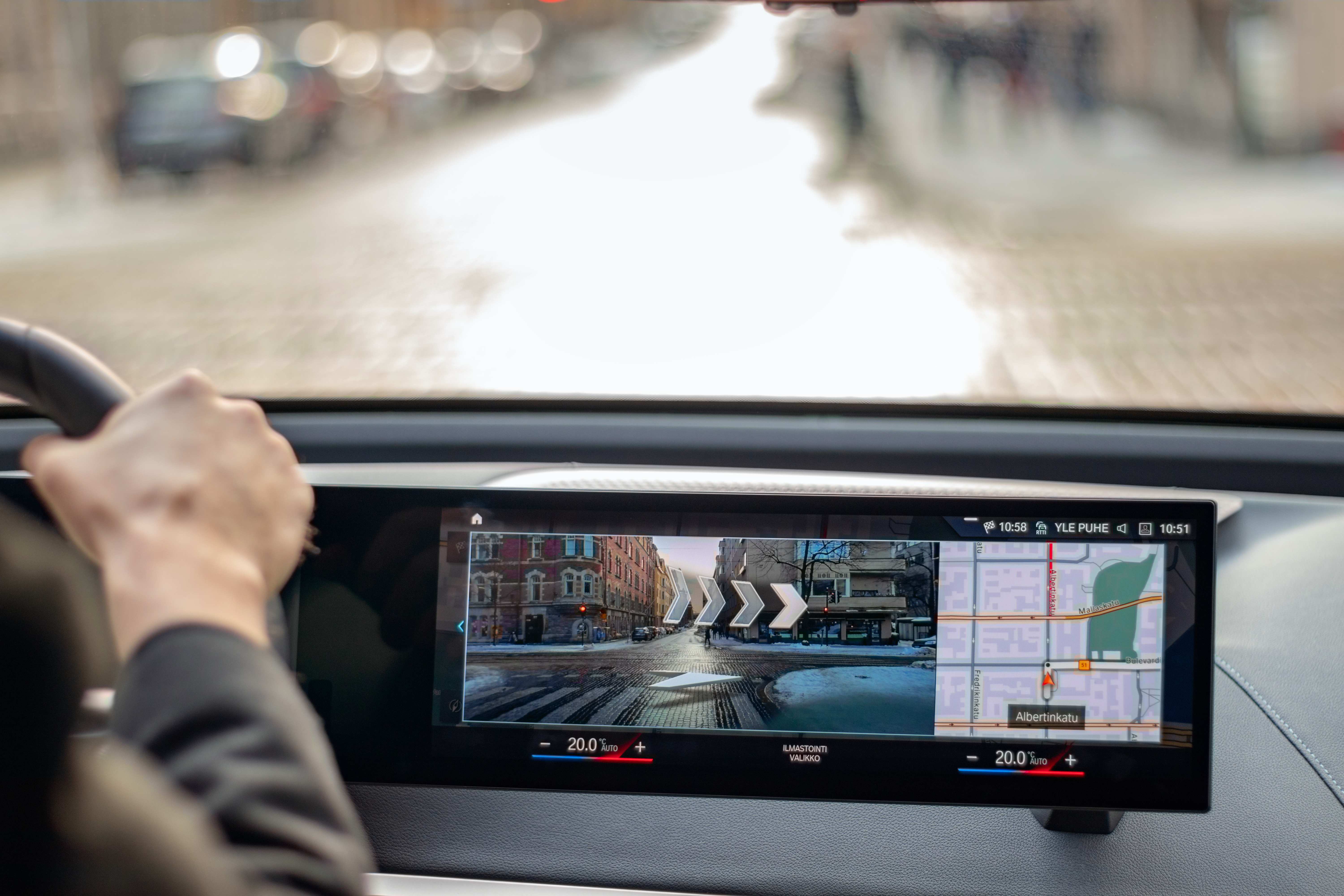 Basemark's over-video augmented reality application on new BMW iX vehicle