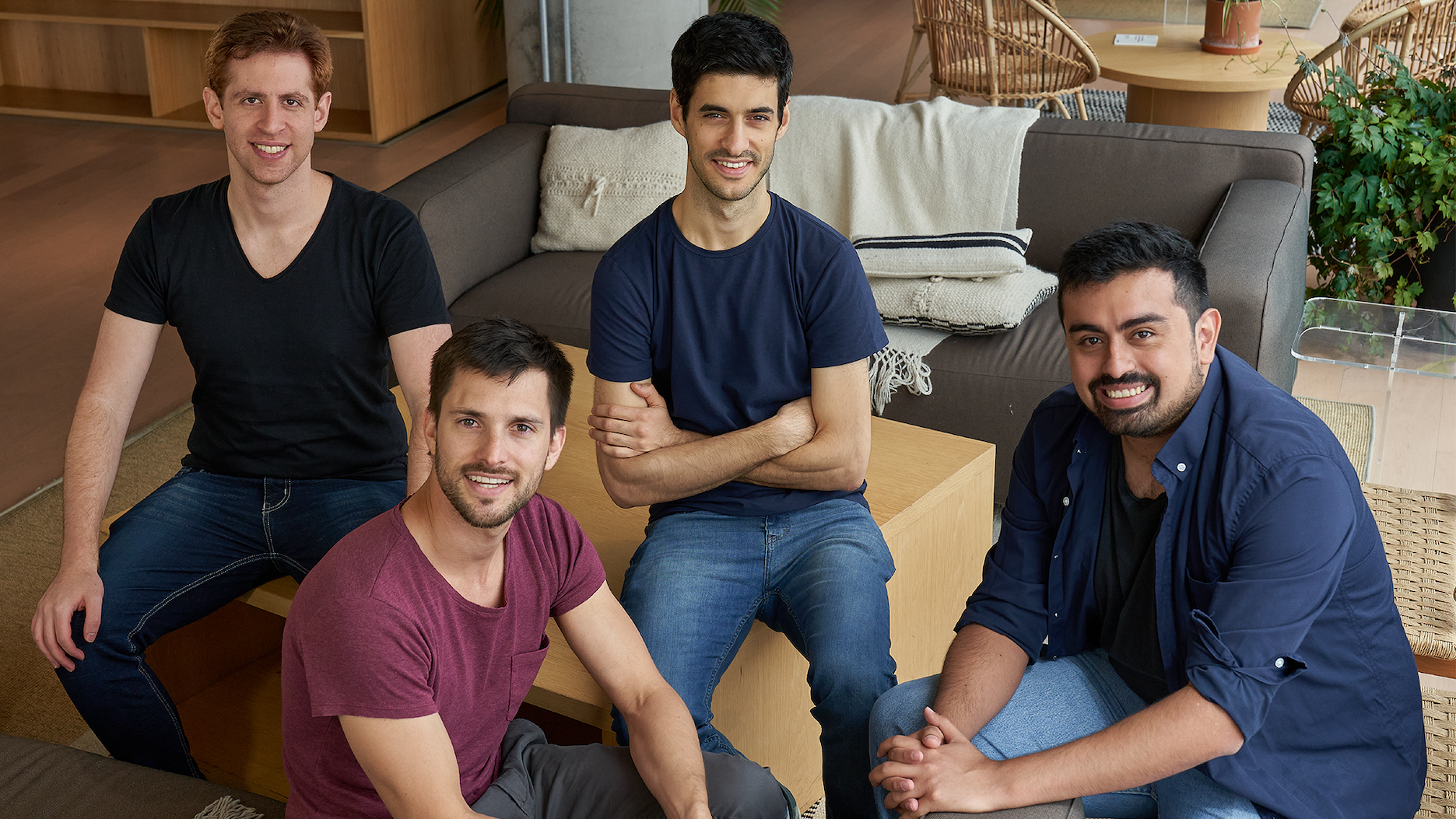 Aument co-founders, from left, Alan Helouani, Emilio Di Marco, Sacha Landesmann, and Mario Leon Rojas