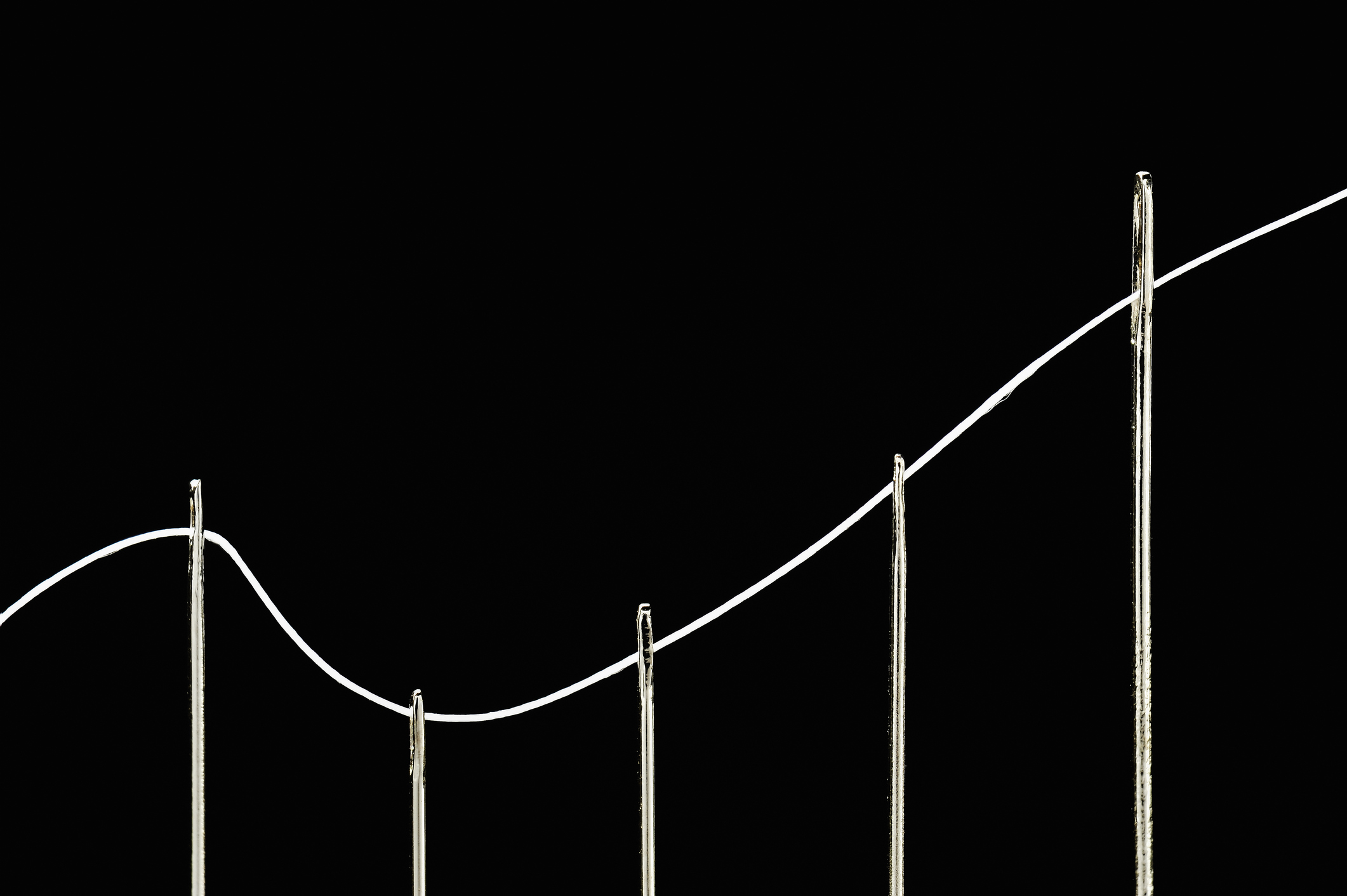 Thread through multiple needles