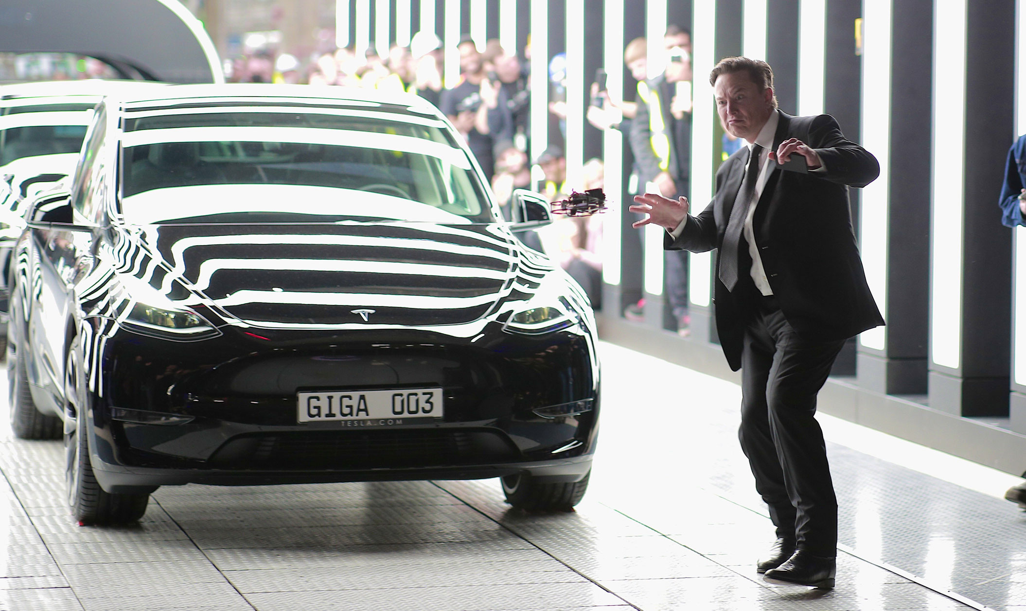 Elon Musk at Gruenheide Gigafactory opening