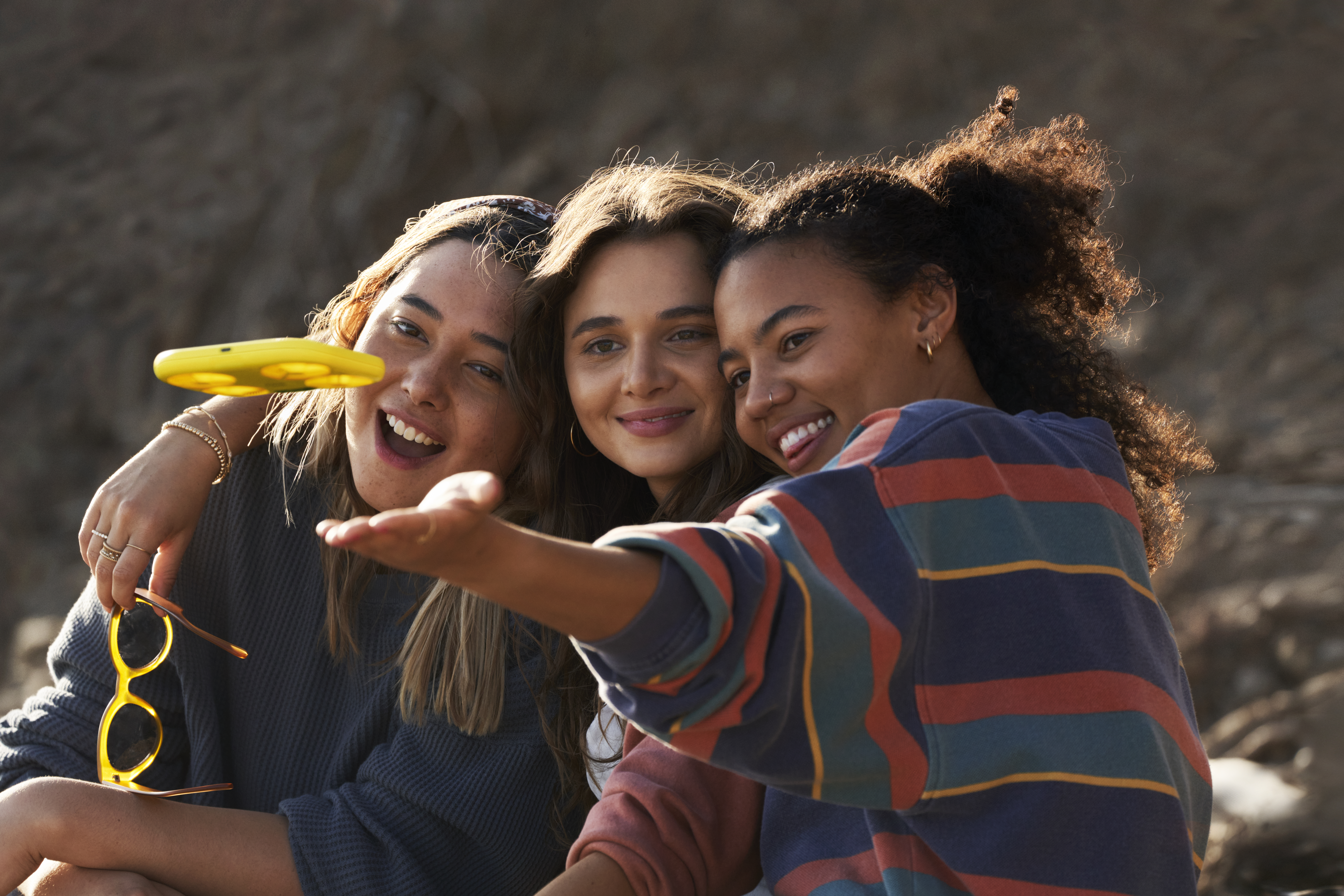 3 teens with a drone