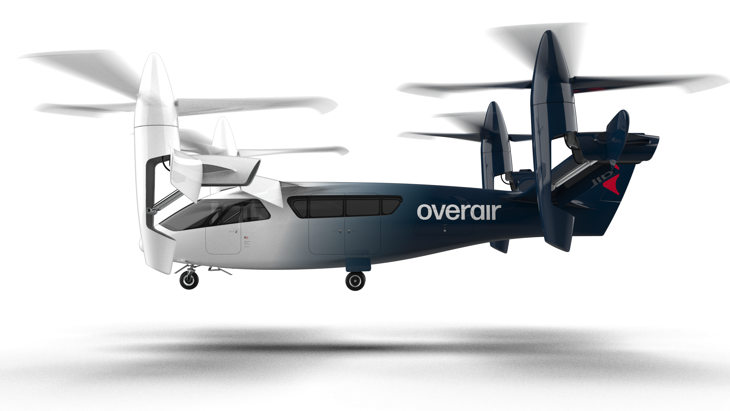 Overair's rendering of eVTOL Butterfly