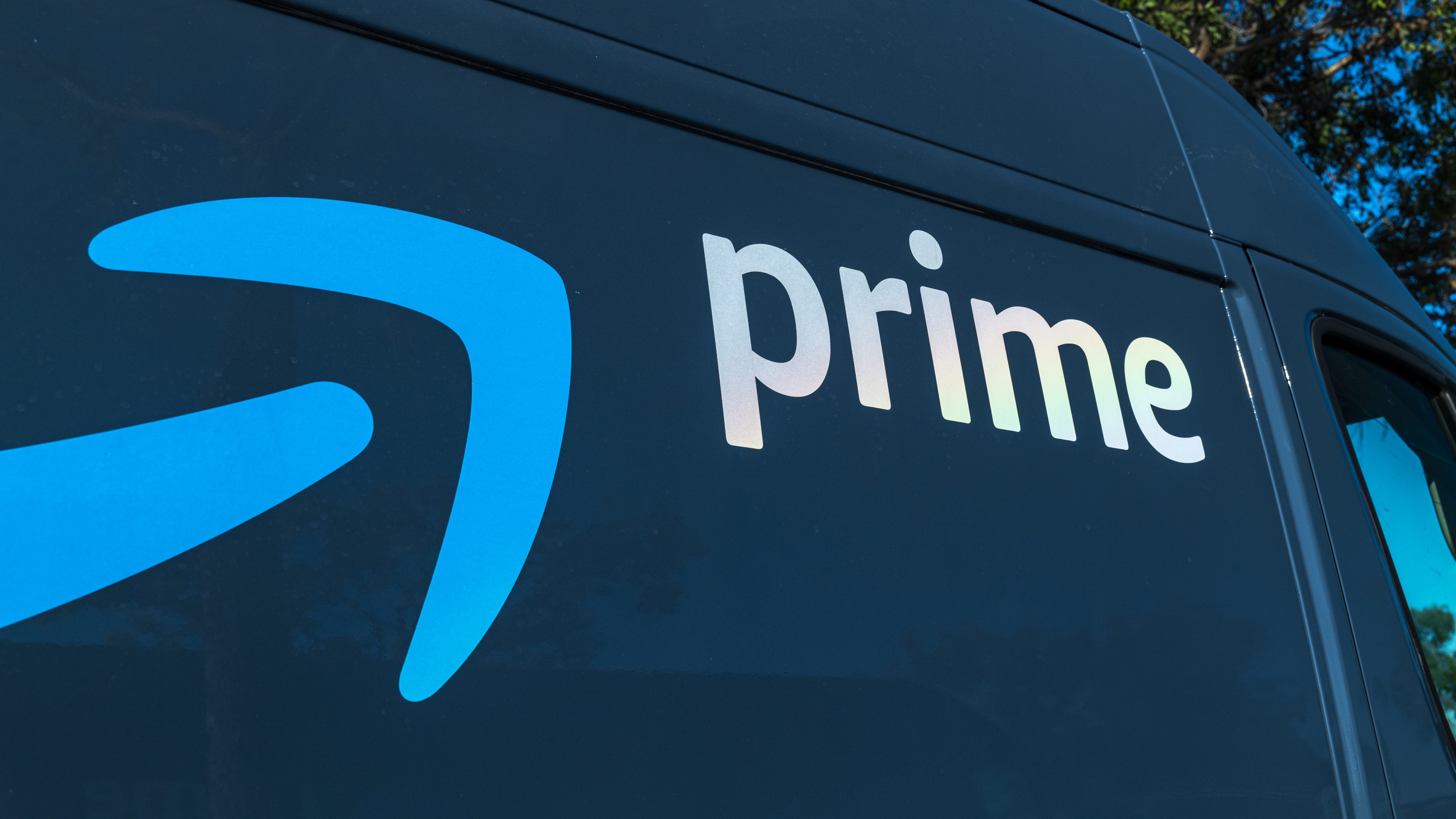 An Amazon.com delivery truck