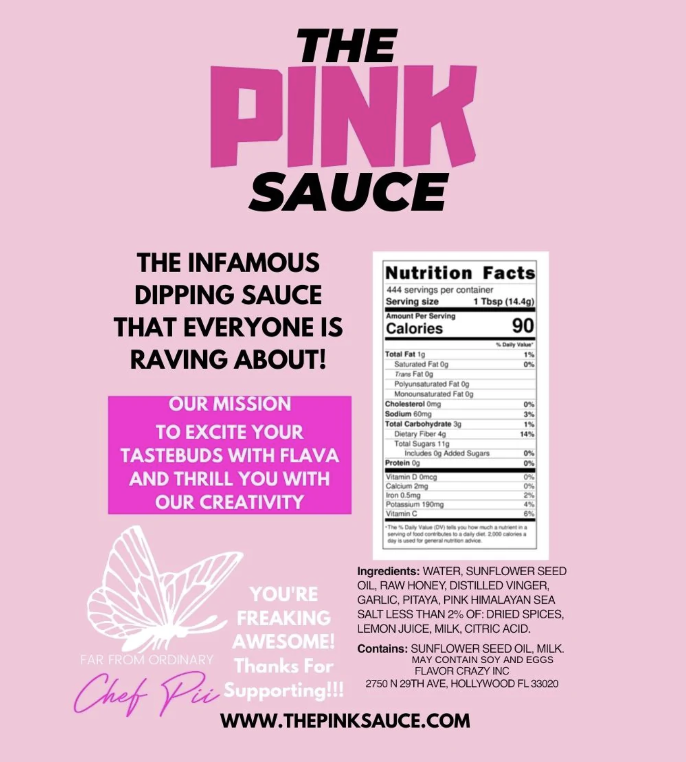 tiktok pink sauce label