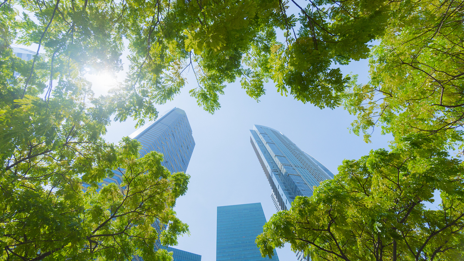 Low angle view of skyscrapers in Singapore, used in a post about Propseller