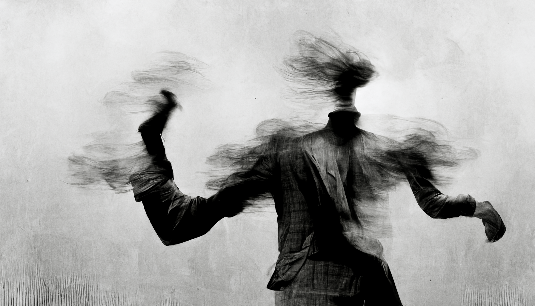 AI generated image: A Man Dances as if Prozac was a Cloud of Laughter.