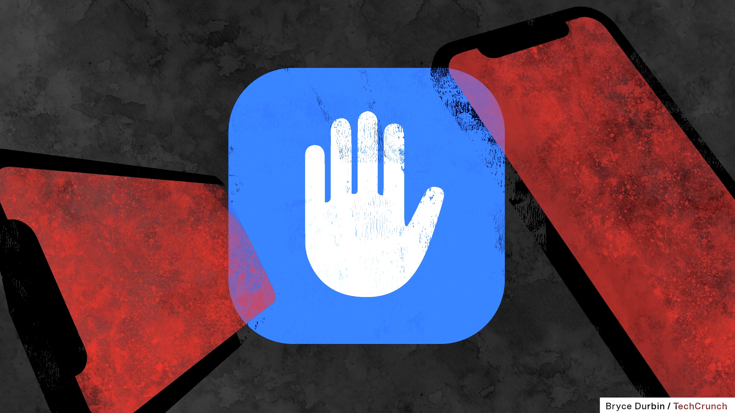 Lockdown Mode icon on a red and black darkened background