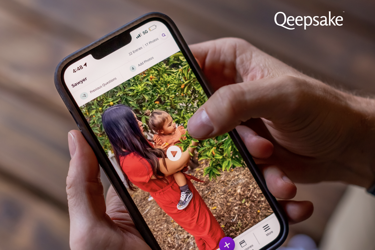 Qeepsake app