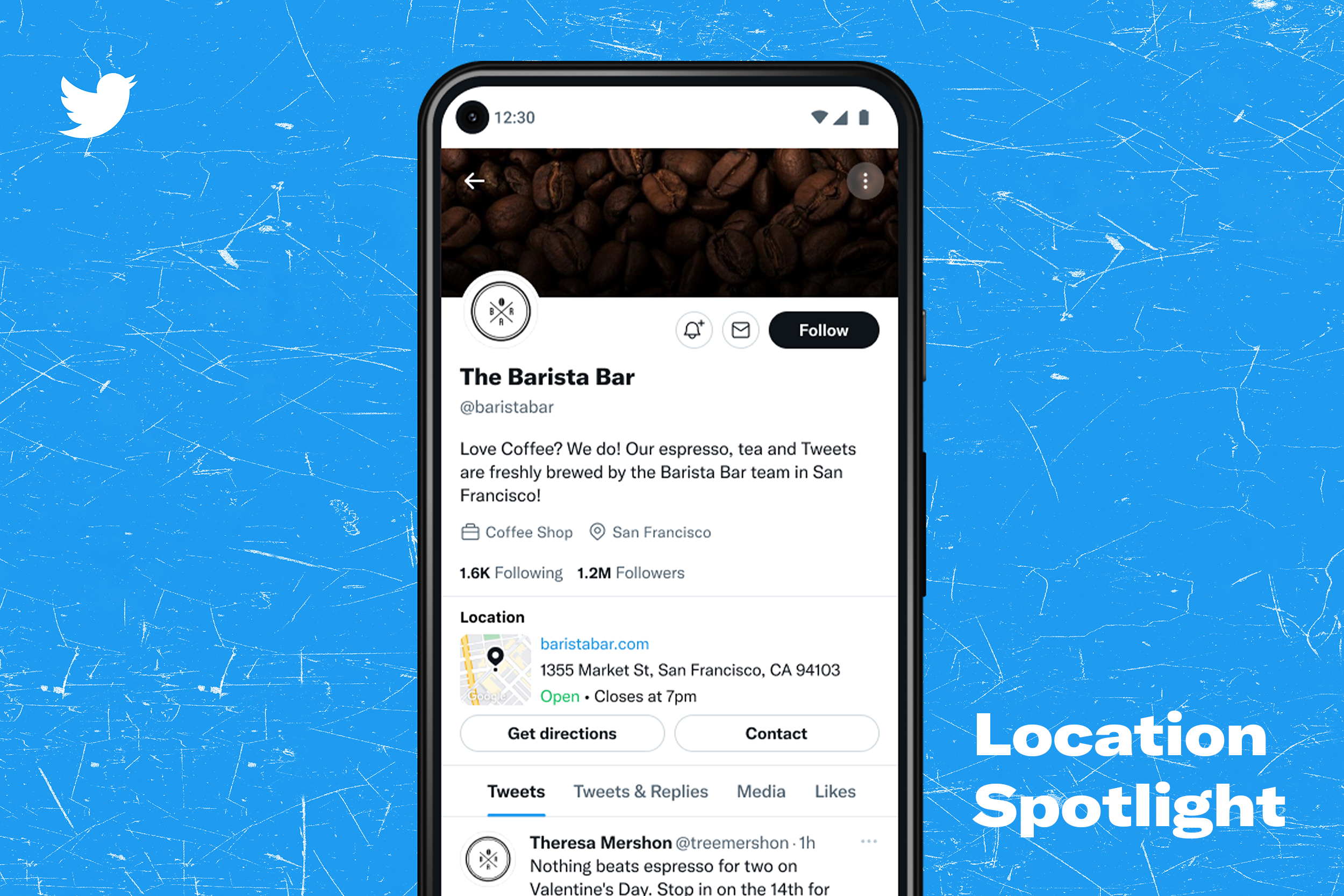Twitter's new location spotlight feature