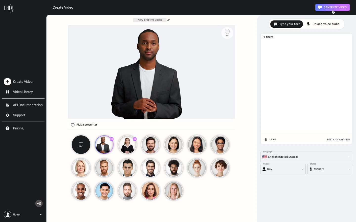 D-ID Creative Reality platform