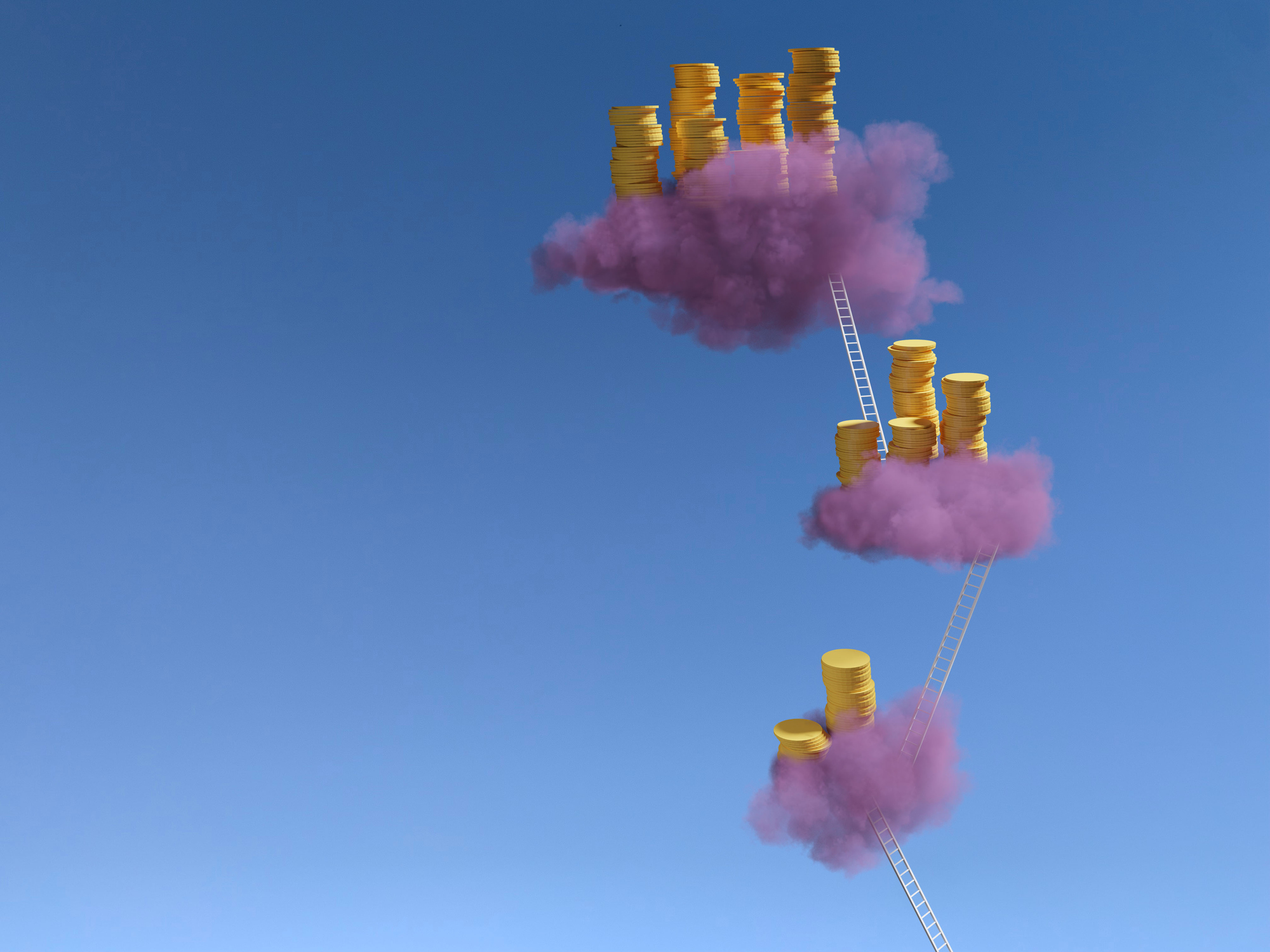 ladders leading from one cloud to another; cloud migration