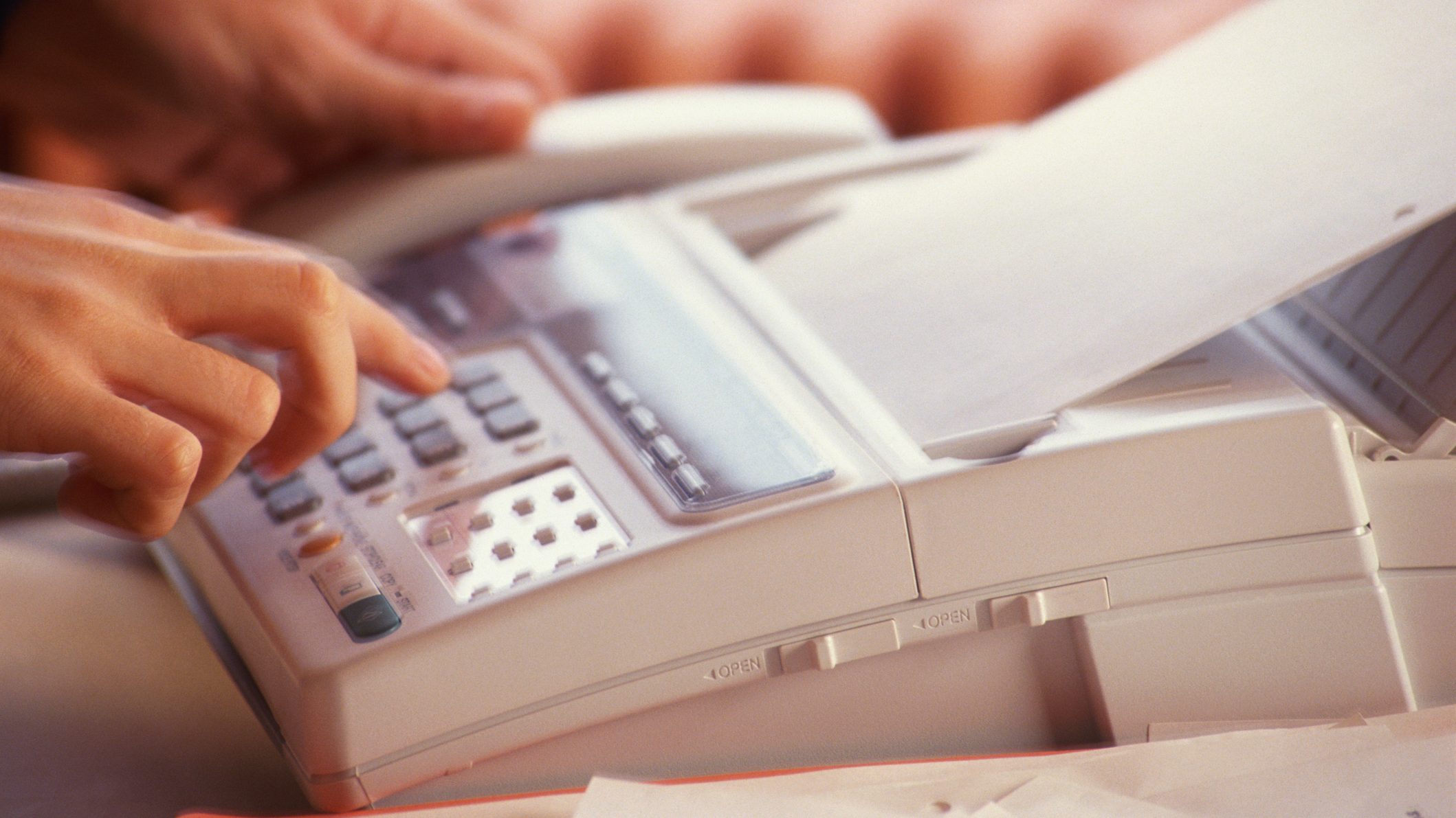 A fax machine