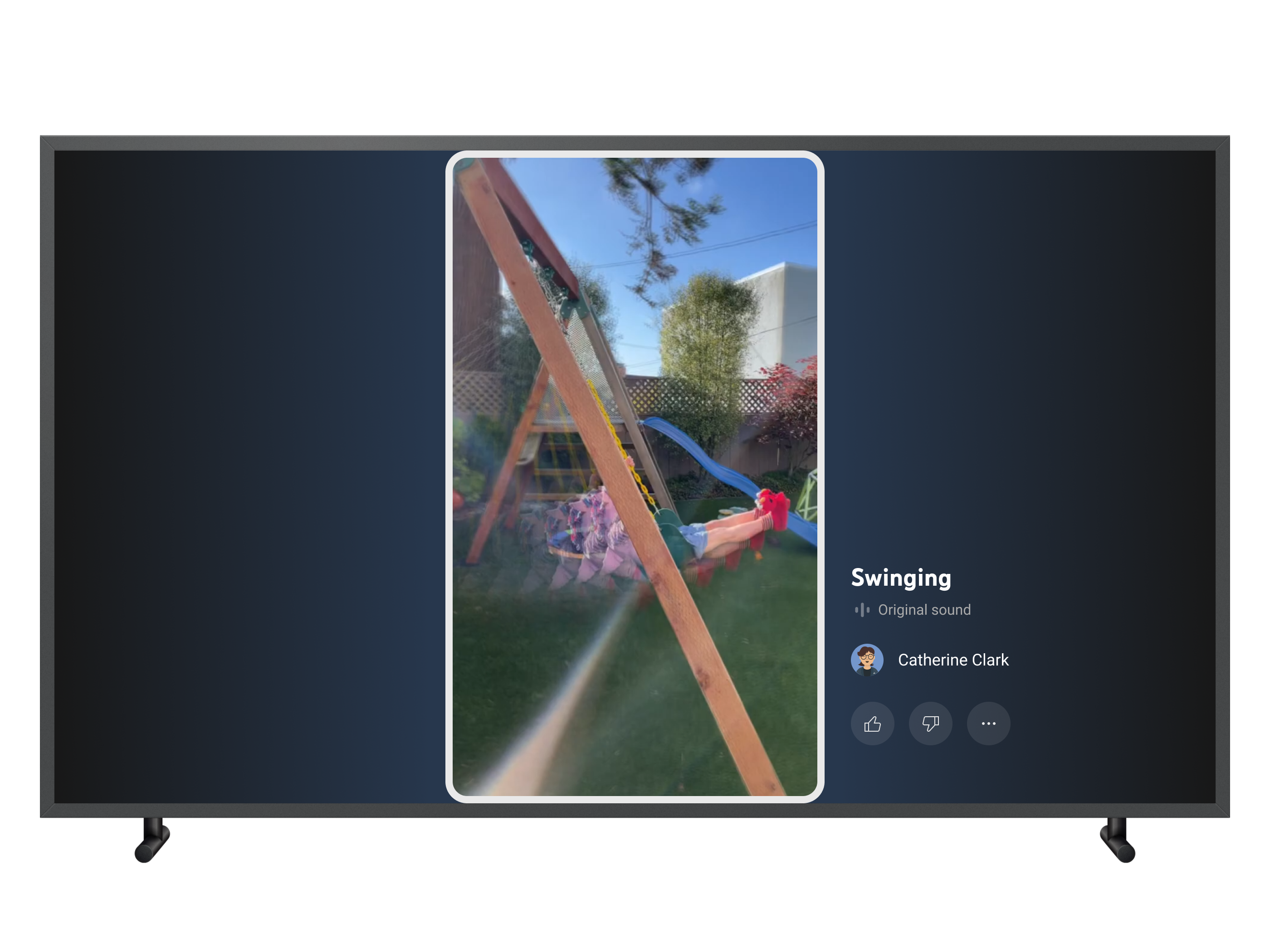 YouTube Shorts on a big-screen TV