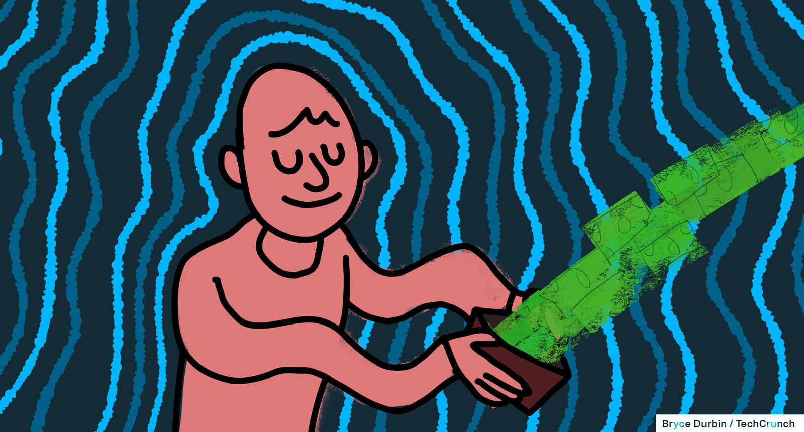 A man with money flying out of his wallet