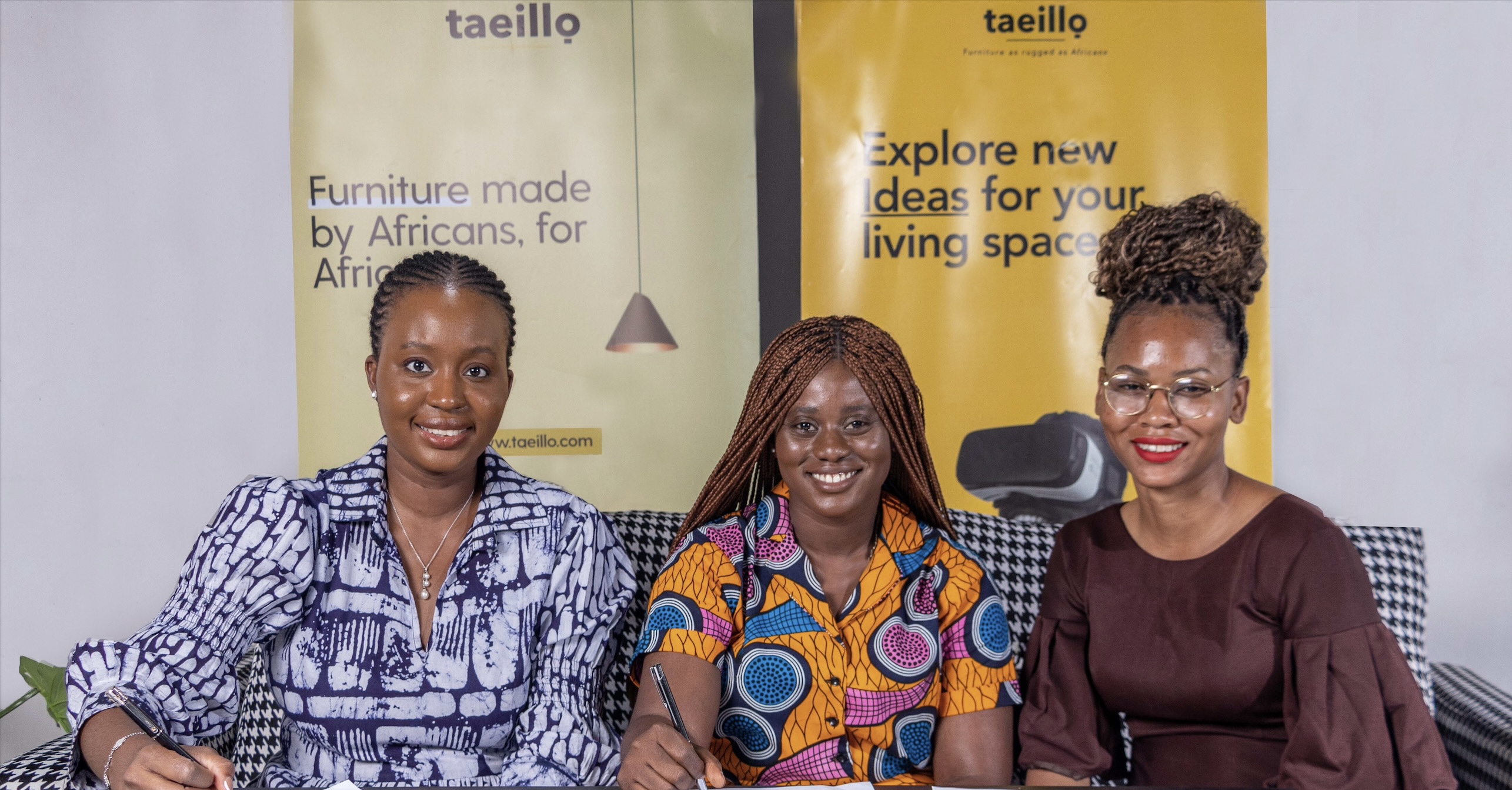 three women seated, Taeillo management team