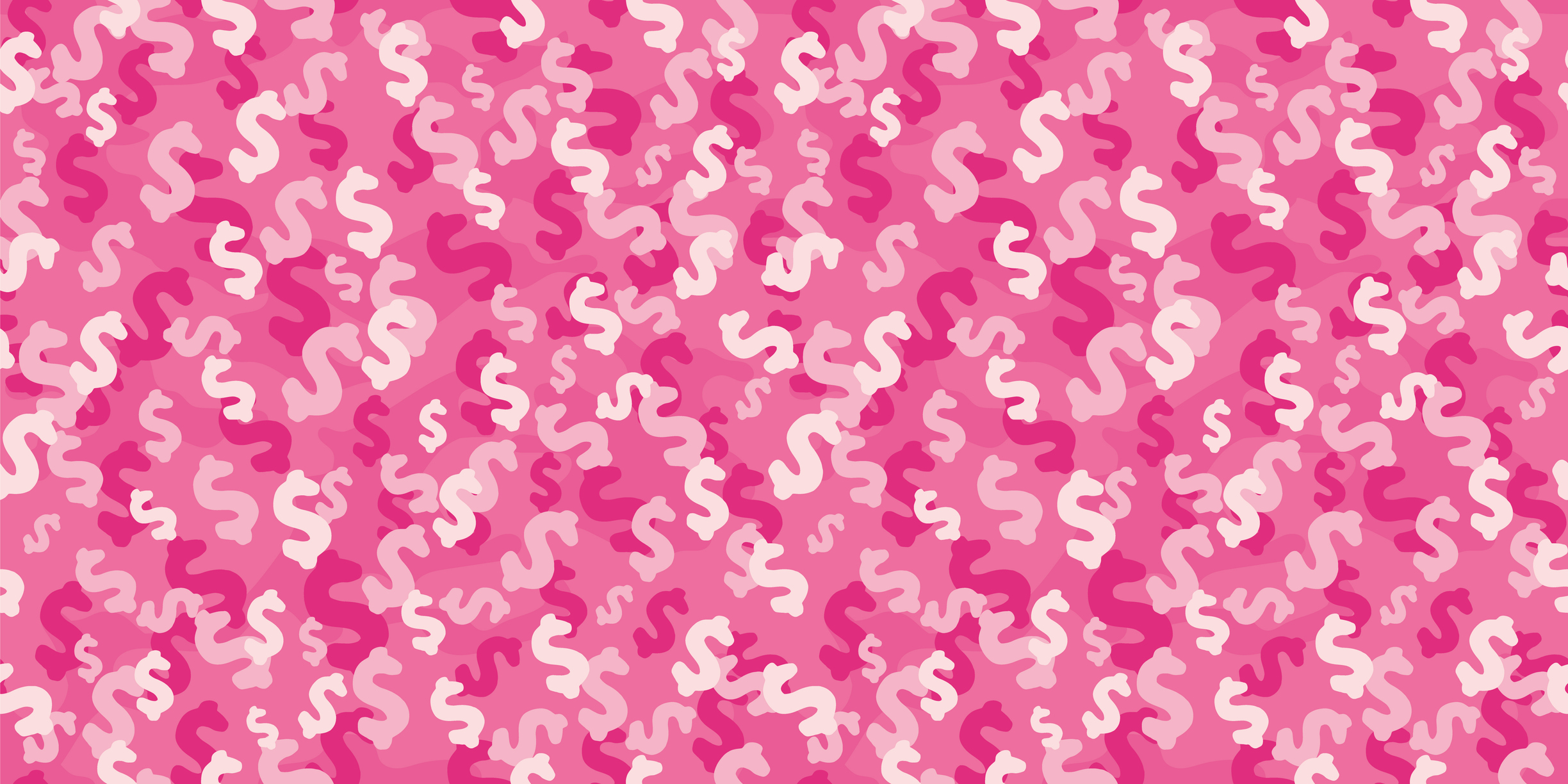 Montage of pink dollar signs
