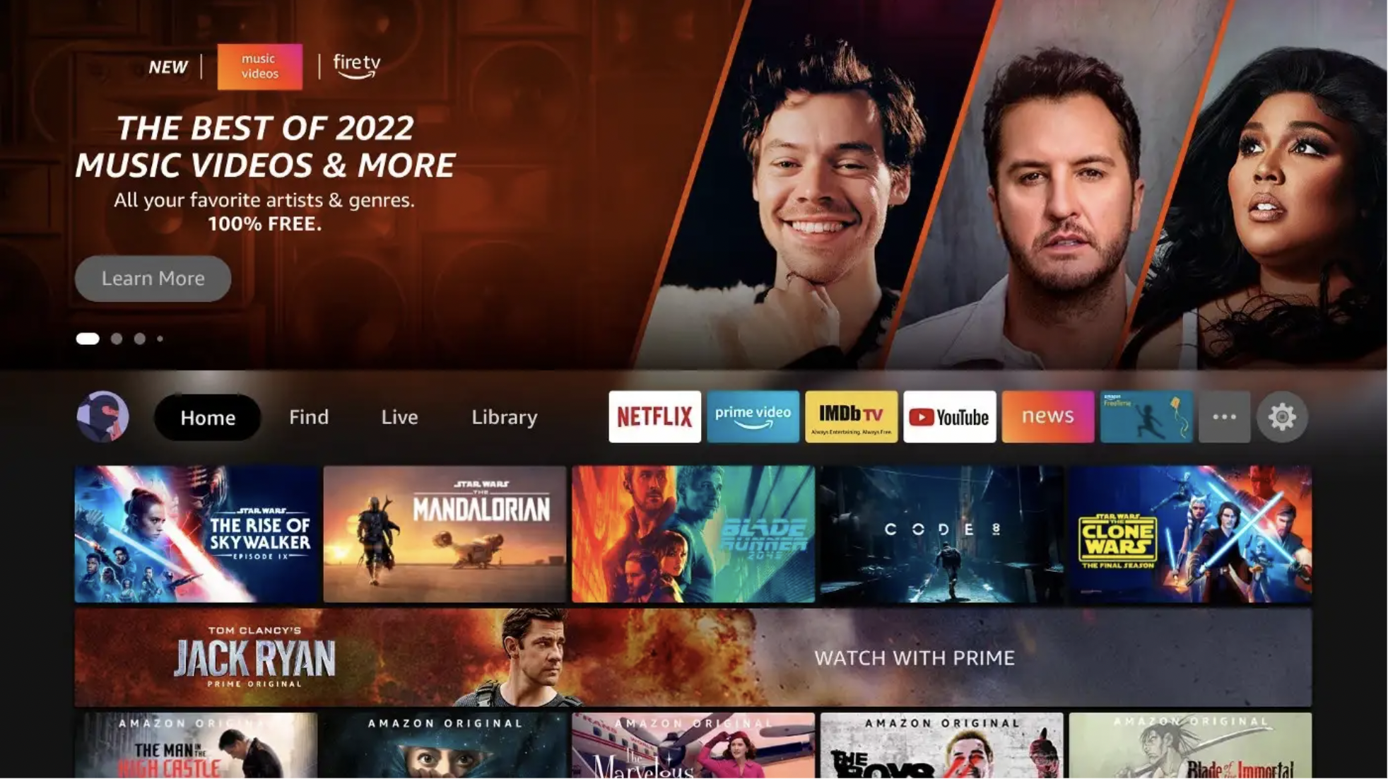 Amazon fire TV music videos
