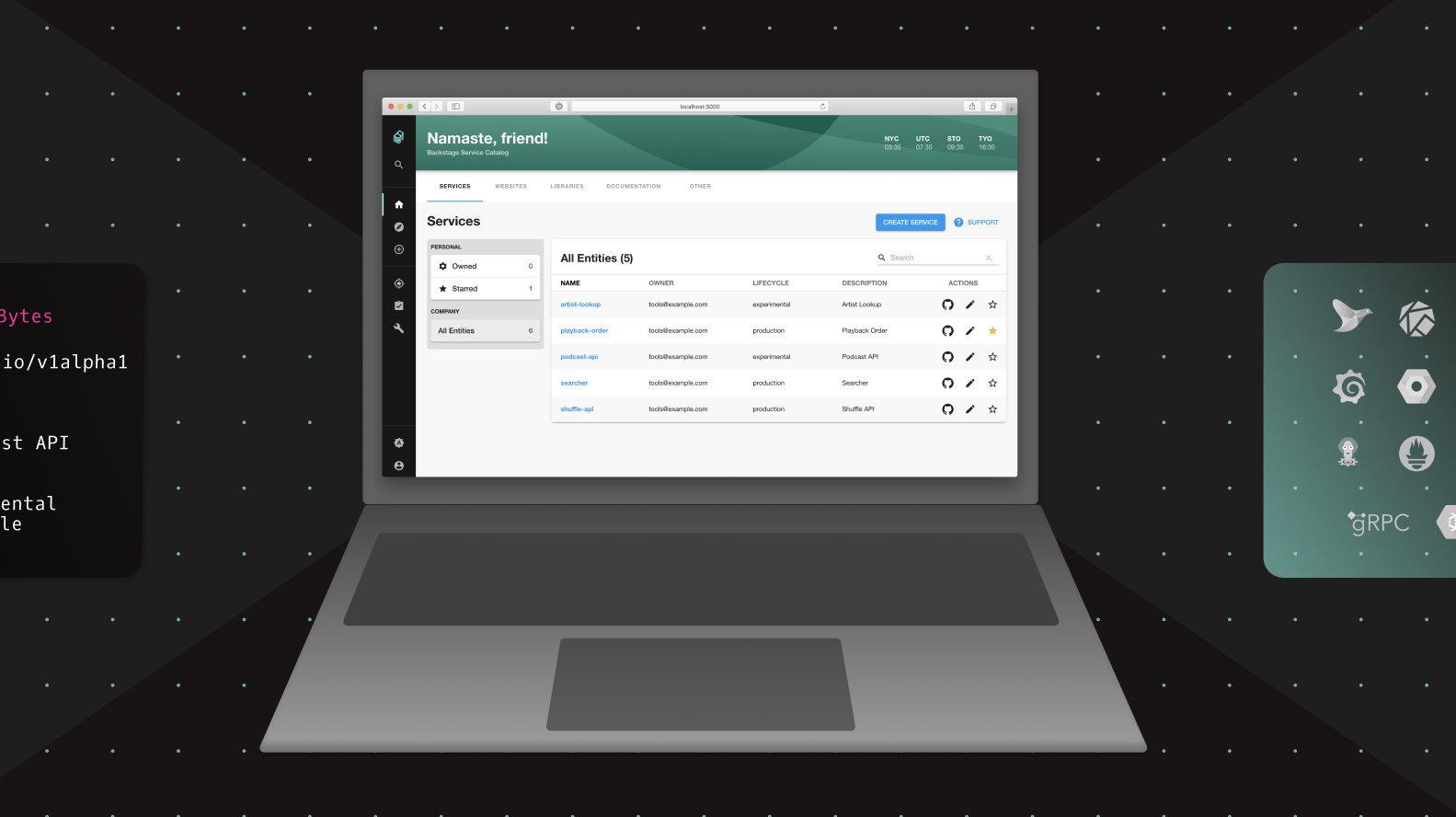 Spotify on a laptop