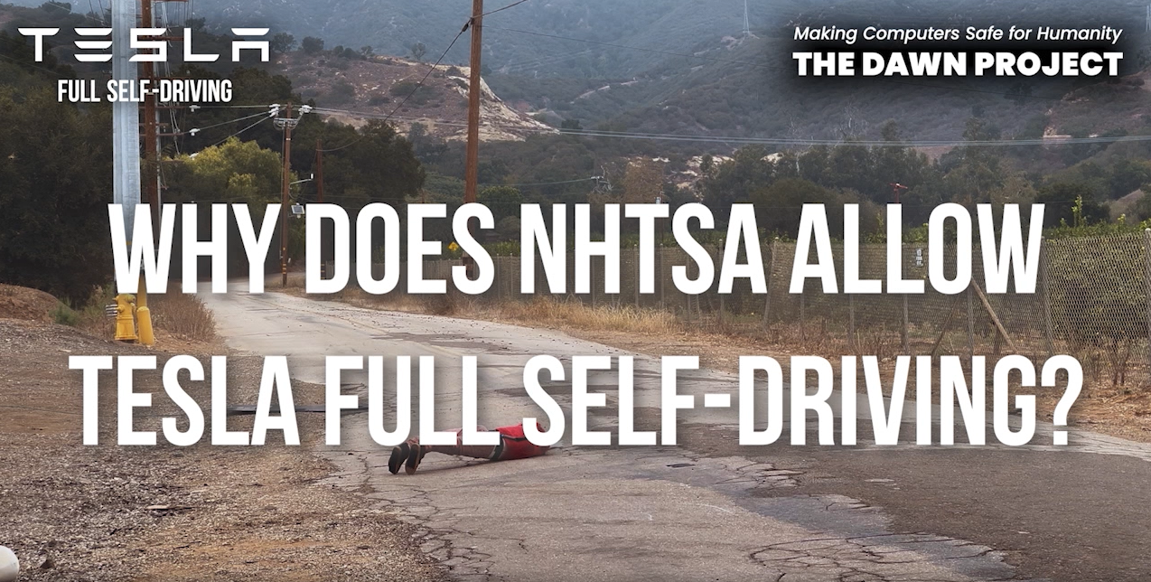 The Dawn Project's Super Bowl ad calling regulators to ban Tesla's full self-driving feature