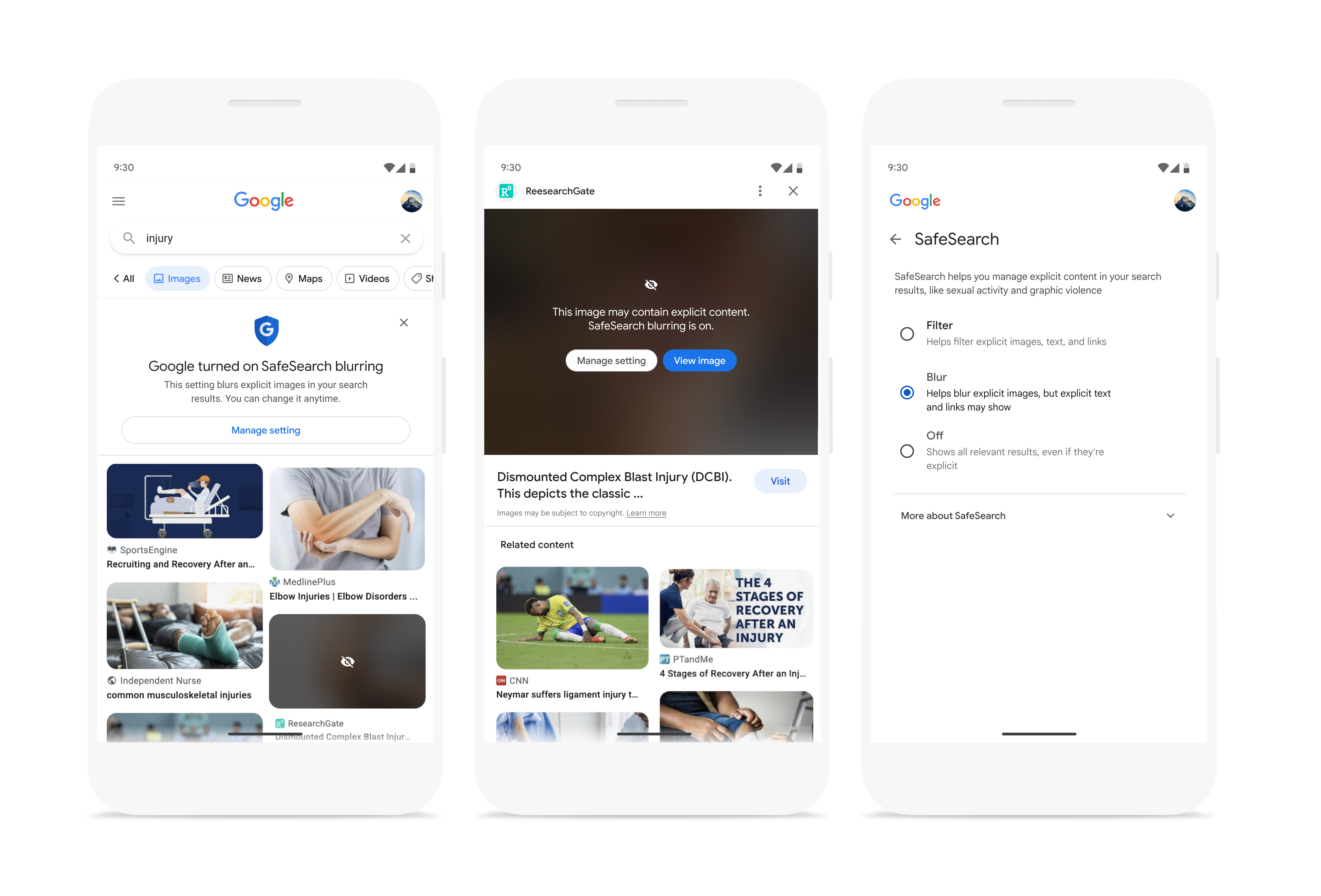Google SafeSearch filter