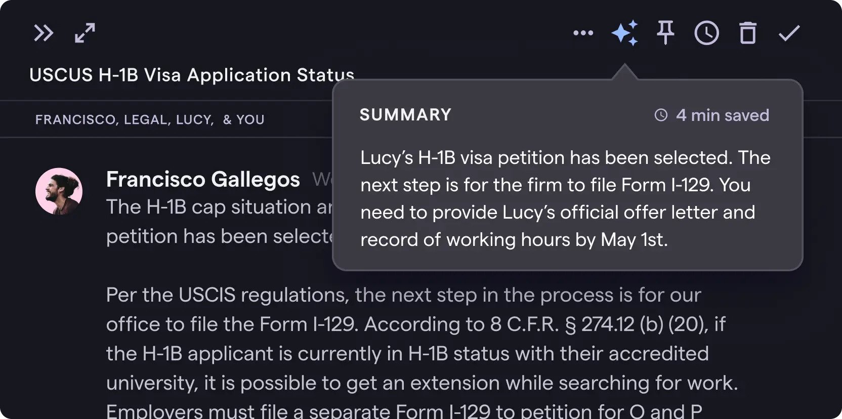 Shortwave email app's AI-powered summary feature