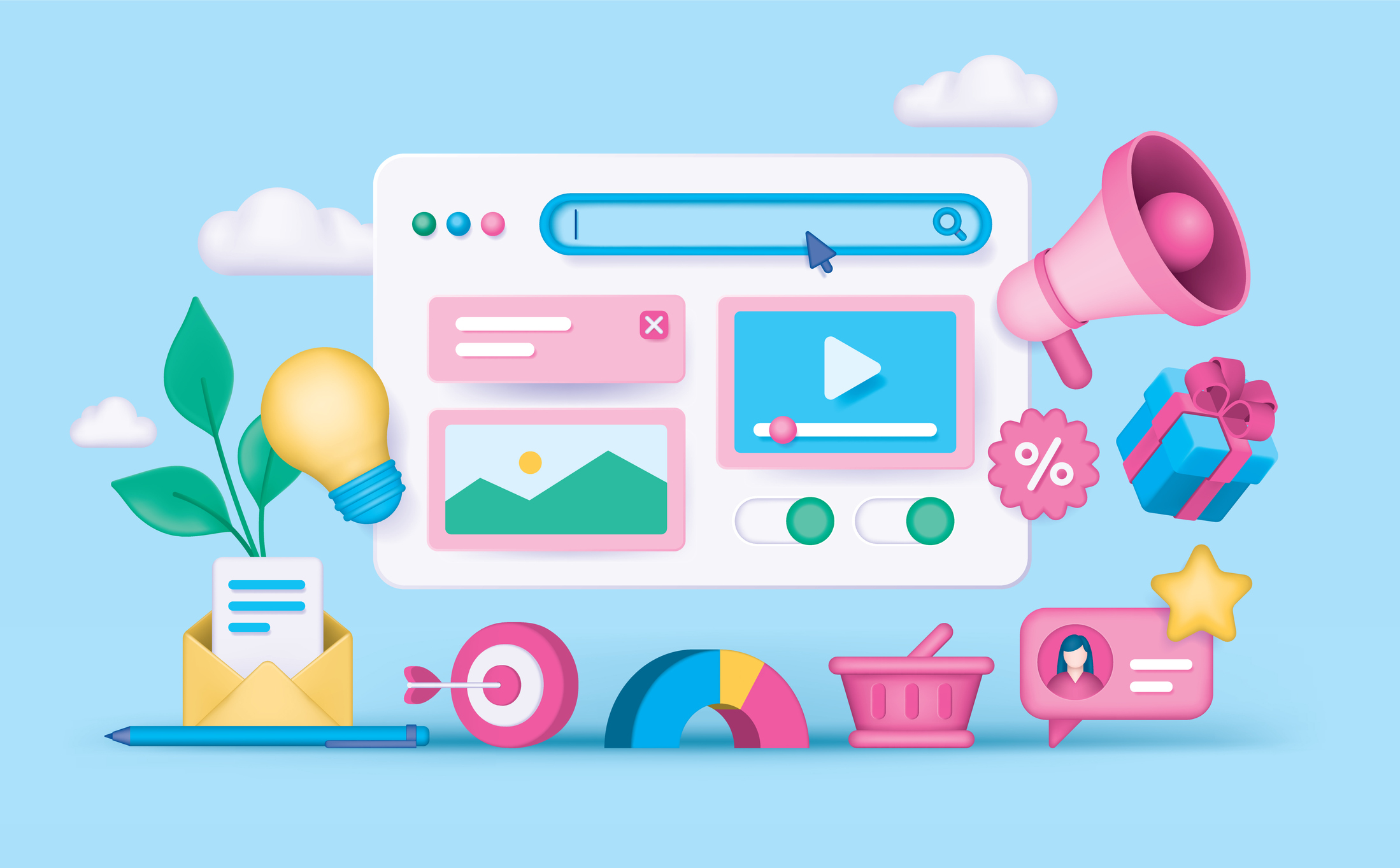 Building a brand via digital marketing.