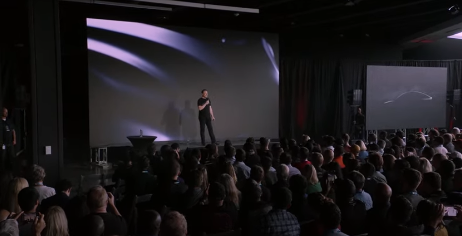 Tesla CEO Elon Musk onstage at 2023 shareholder meeting