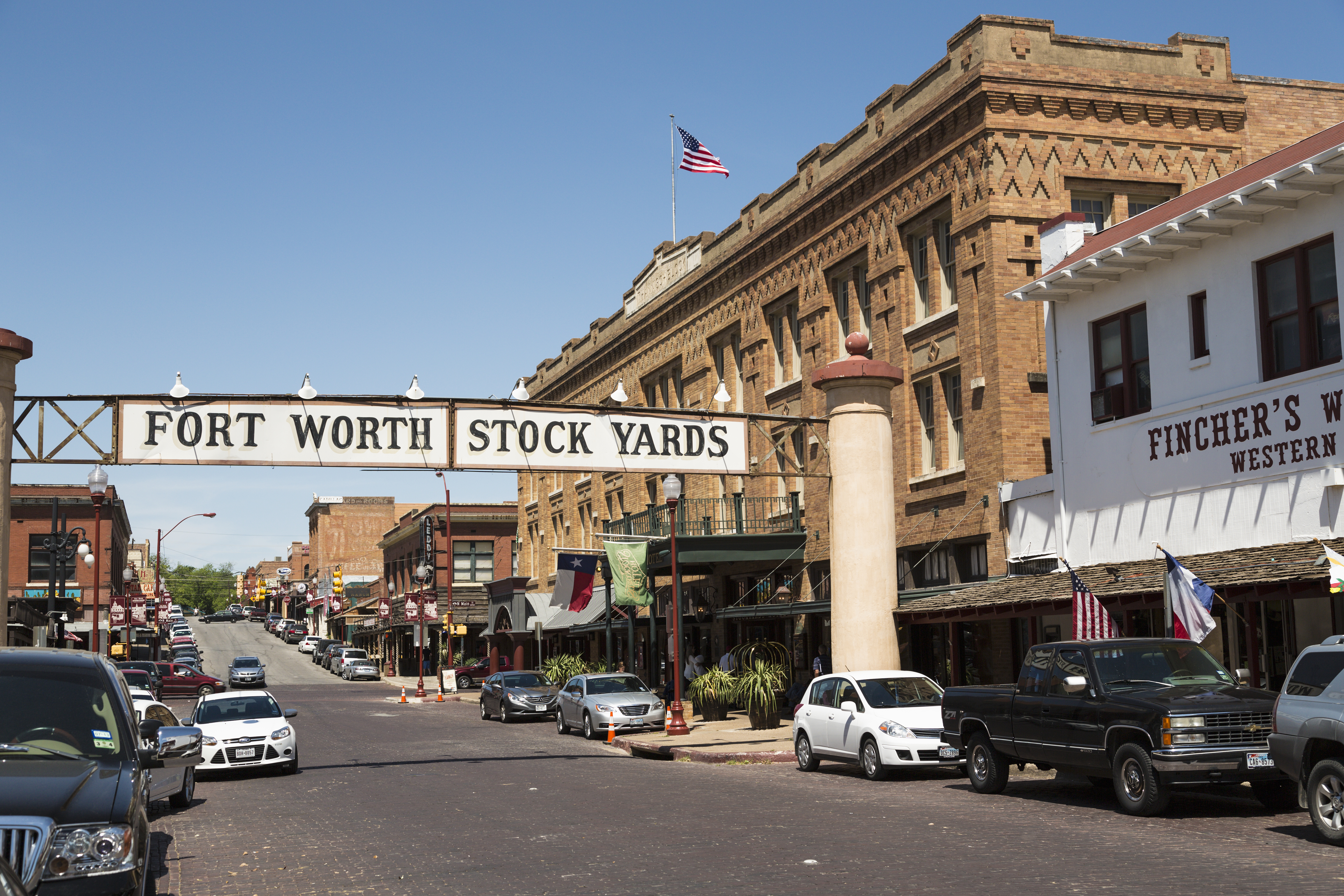 Fort Worth Stock Yards sign, Texas, USA