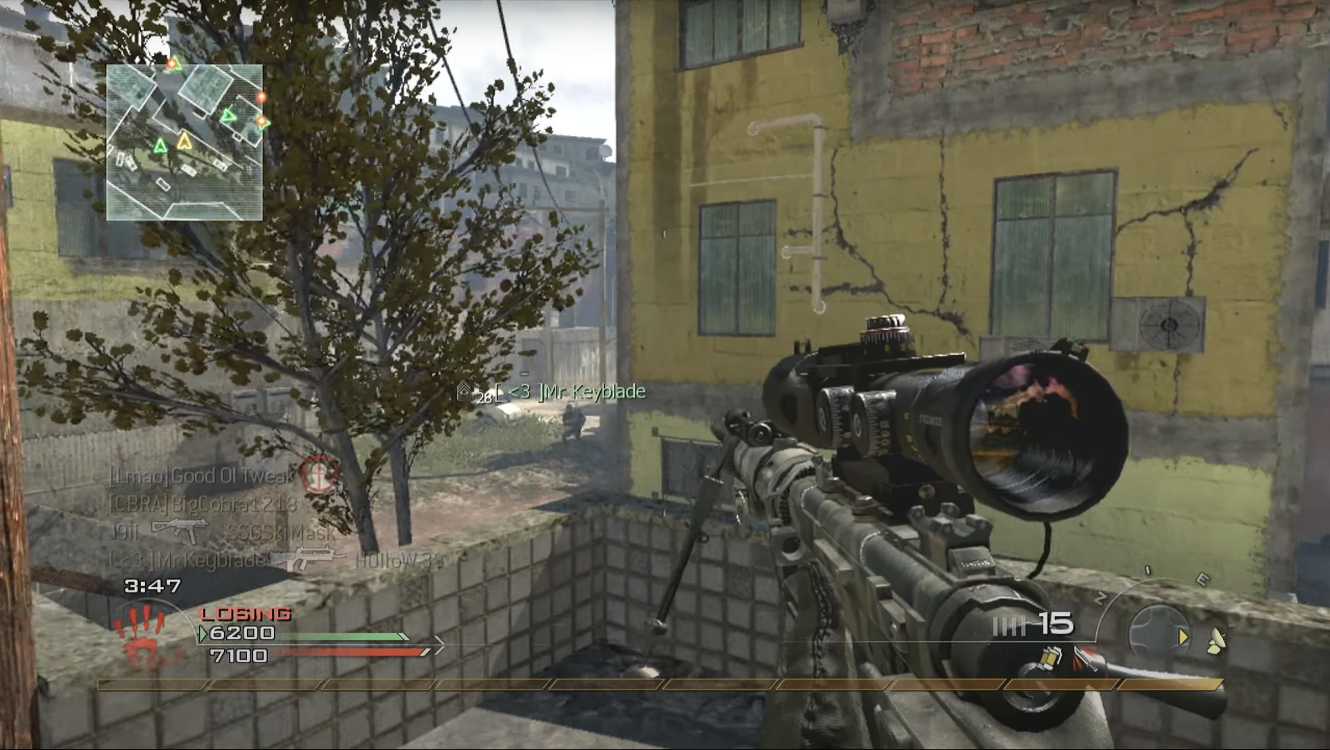 A screenshot of someone playing Call of Duty: Modern Warfare 2.
