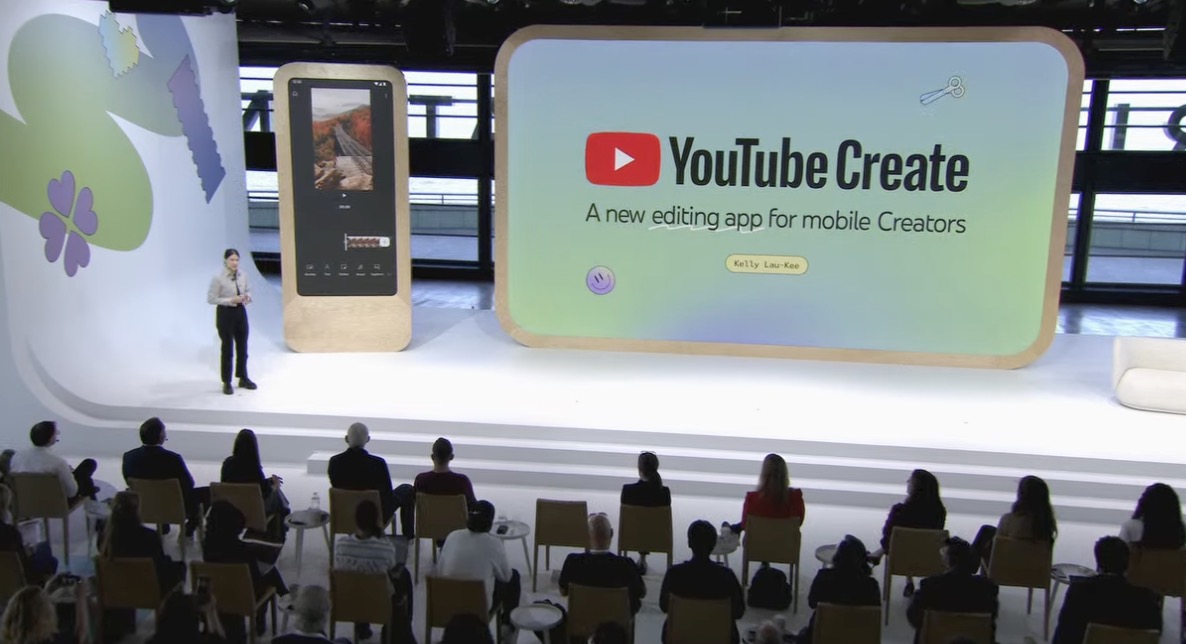 YouTube Create presented onstage