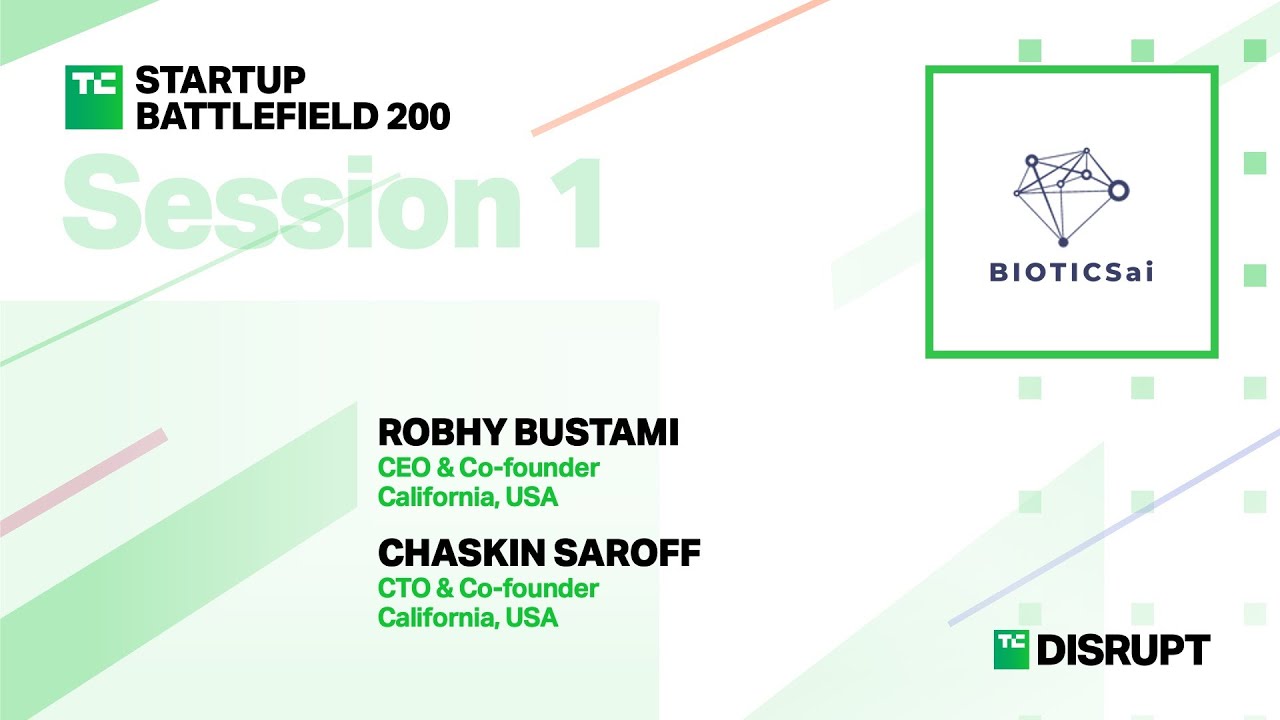 BioticsAI Pitches at Startup Battlefield | TechCrunch Disrupt 2023