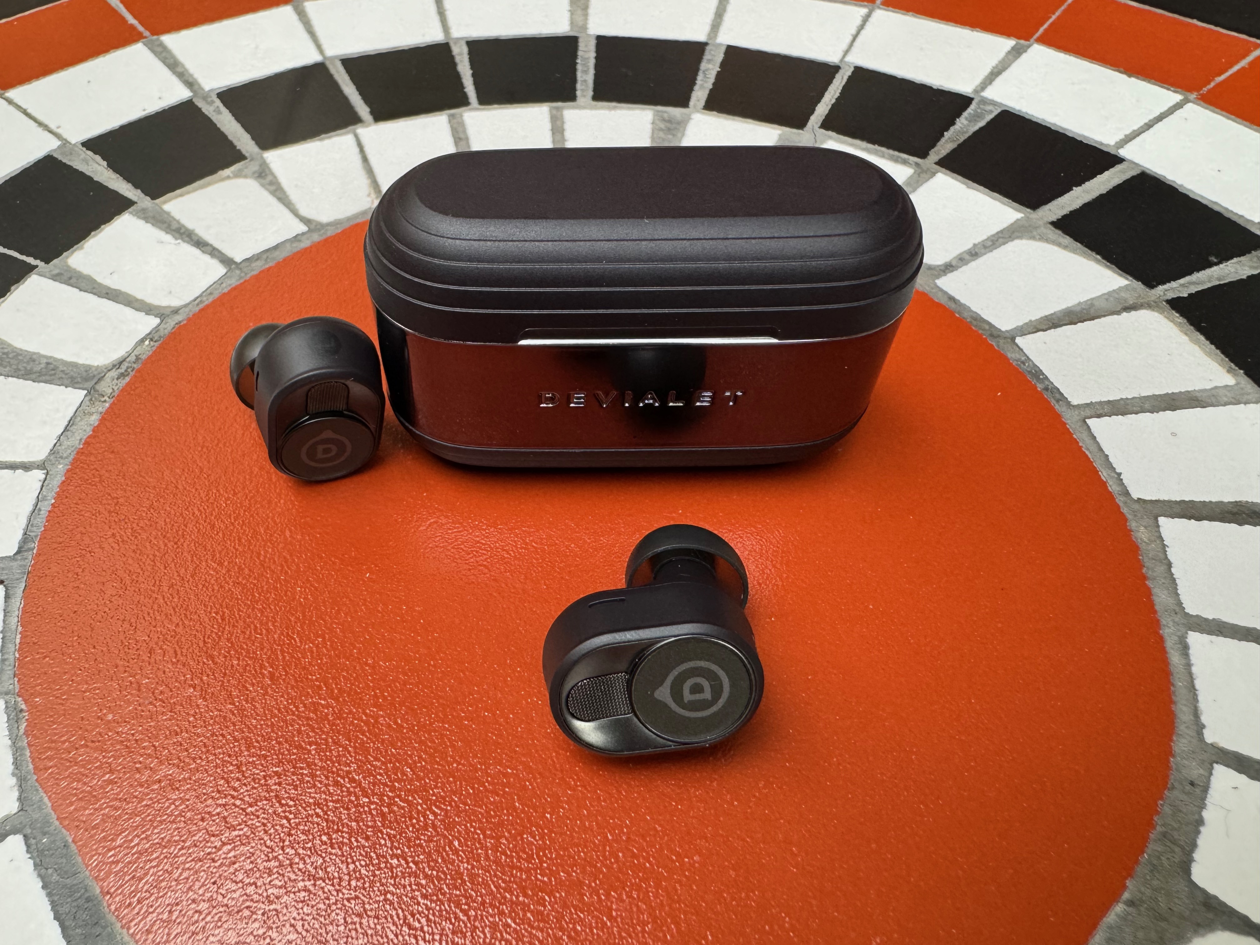 Devialet's Gemini II wireless earbuds with its charging case
