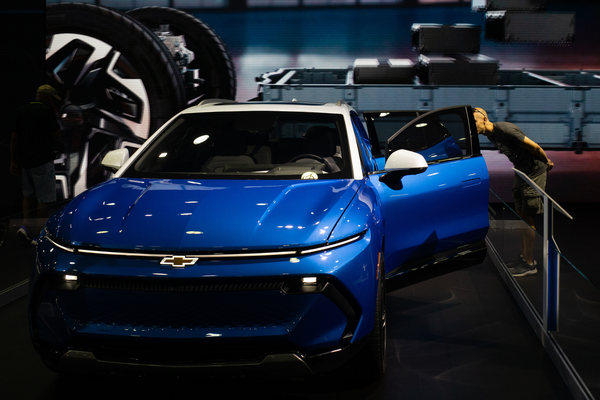 The Chevrolet Equinox electric SUV in blue