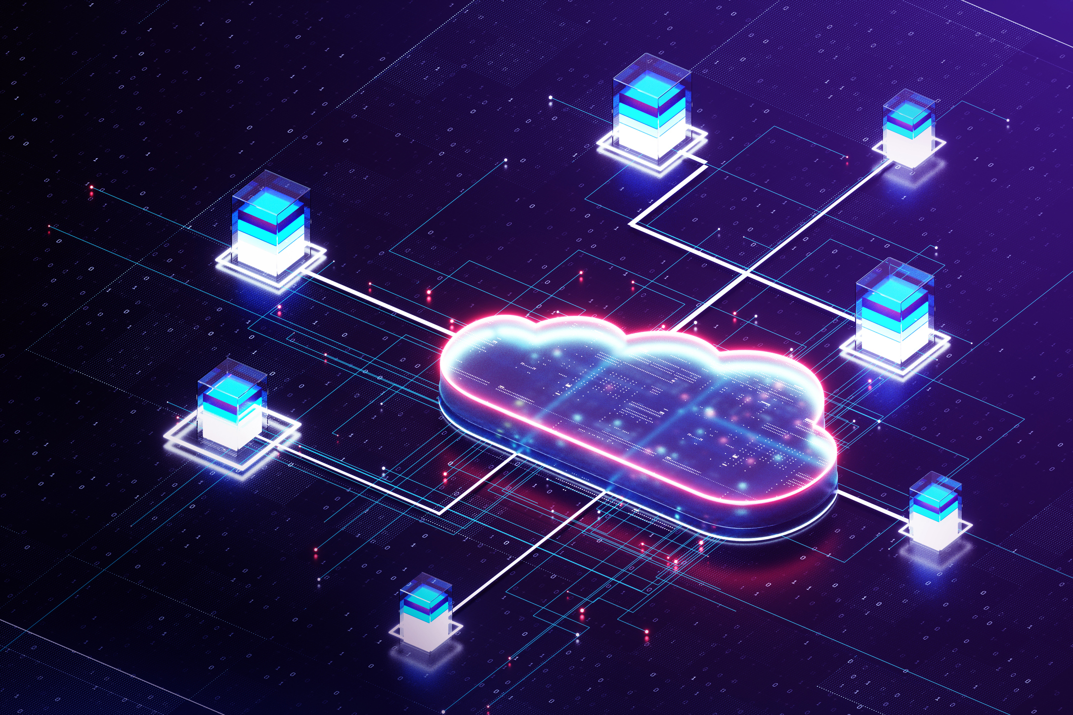 Lots of data sources being ingested in a cloud.