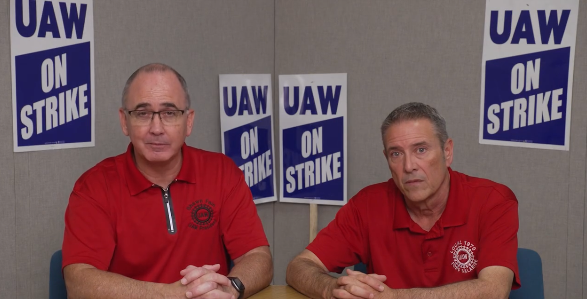 Shawn Fain and Chuck Browning UAW