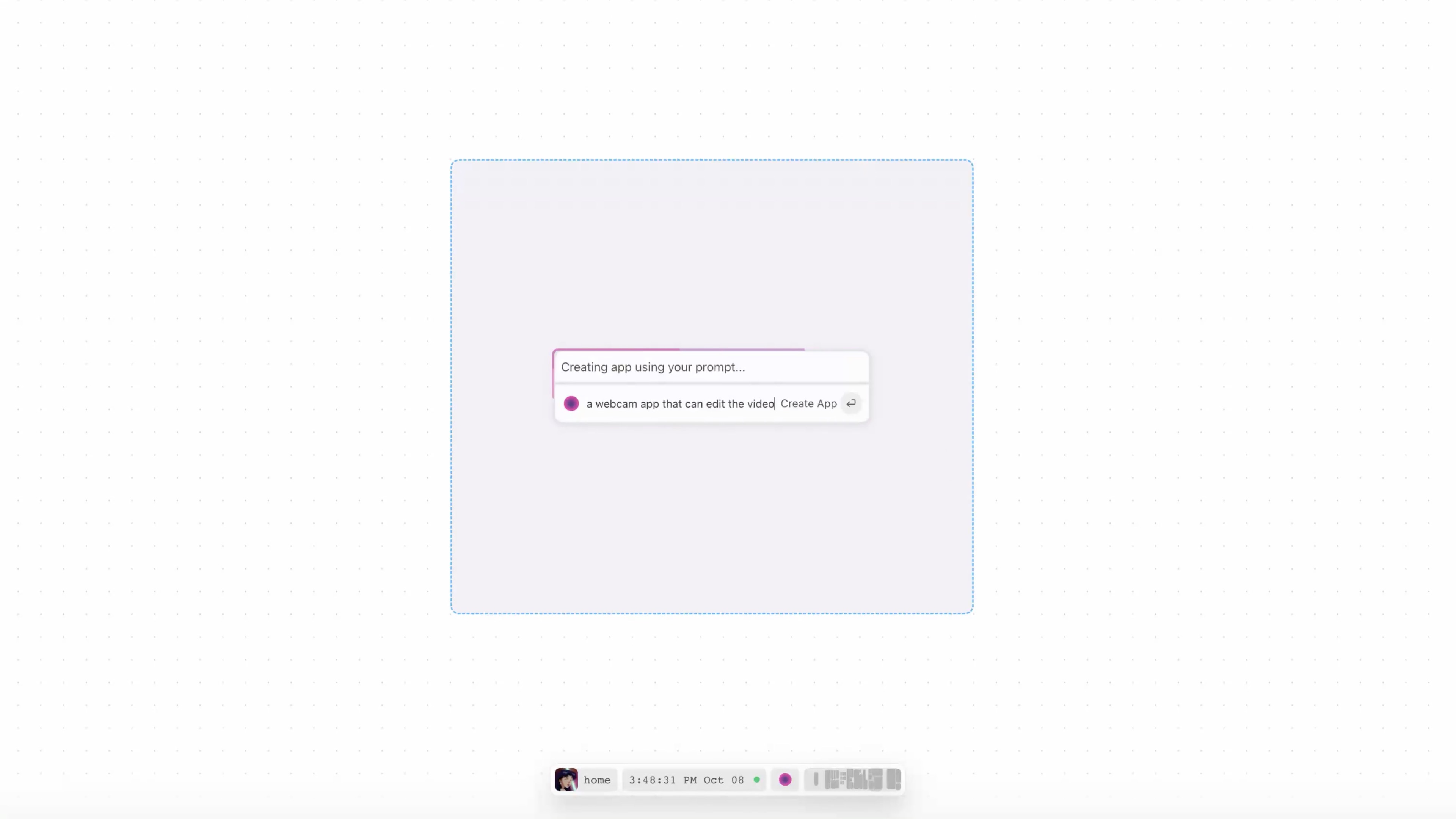 Small app creation through AI on Deta