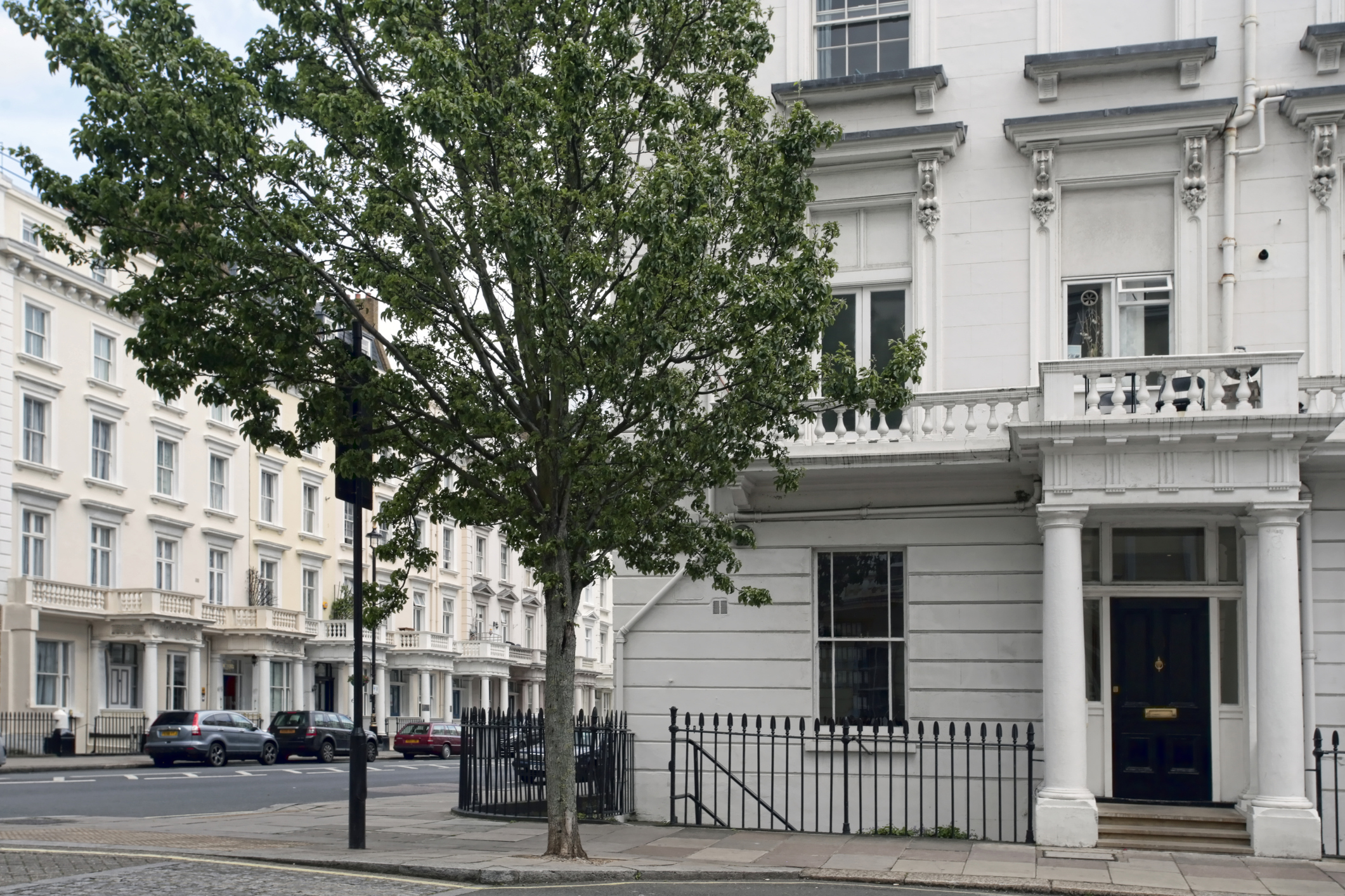 Residential townhouses in London's Pimlico area in the City of Westminster, London, England