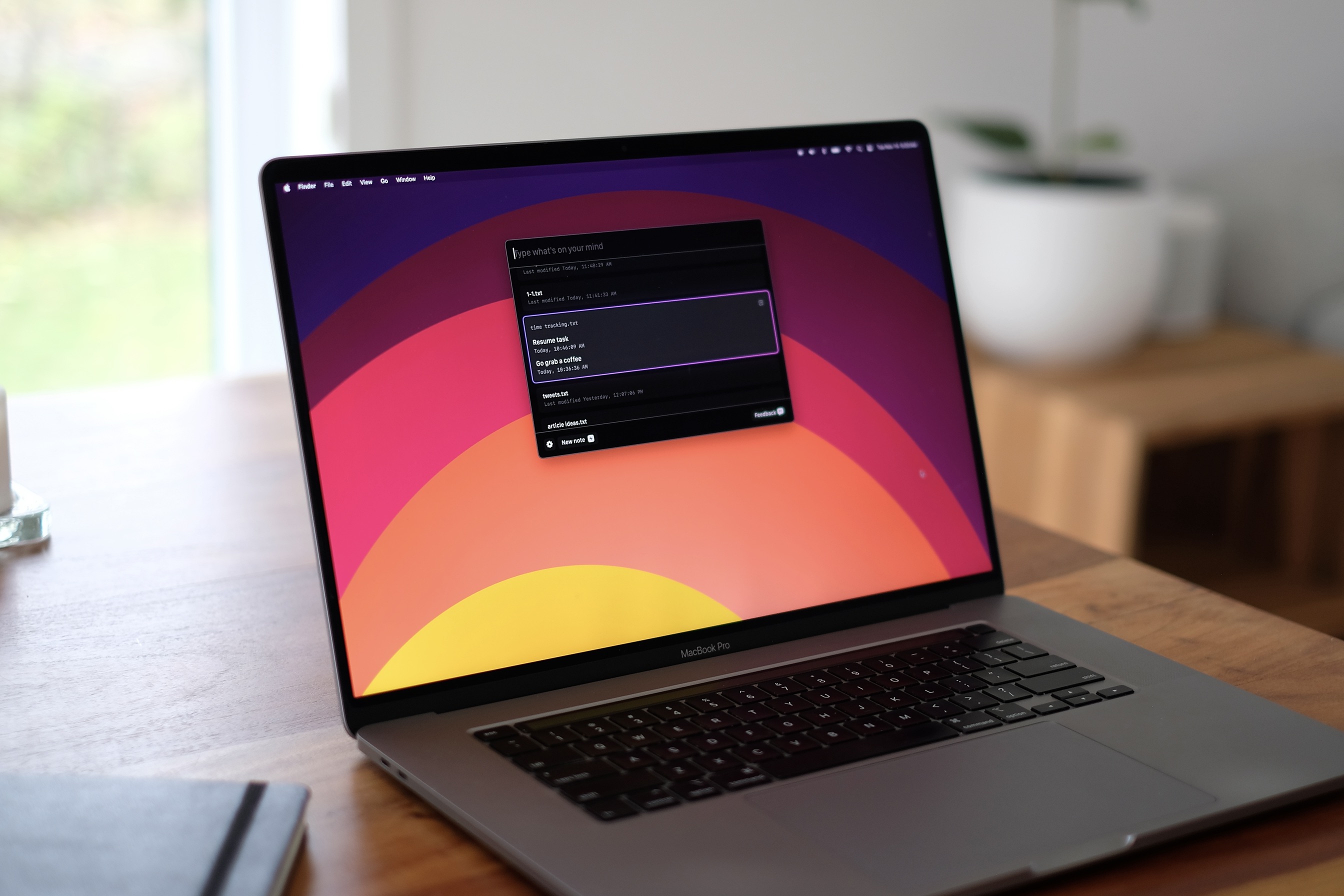 Type note taking app for Mac