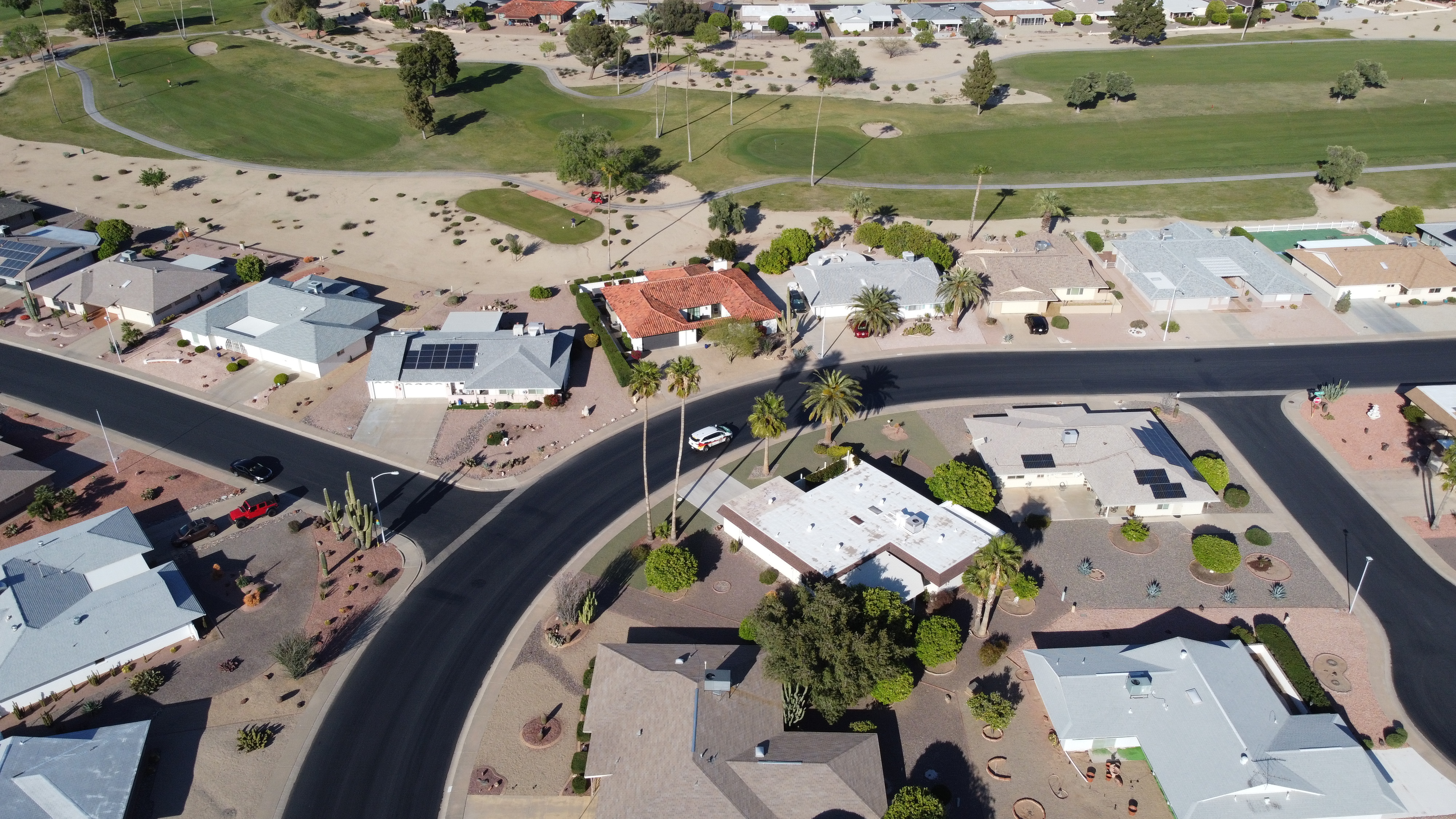 overhead shot of Sun City