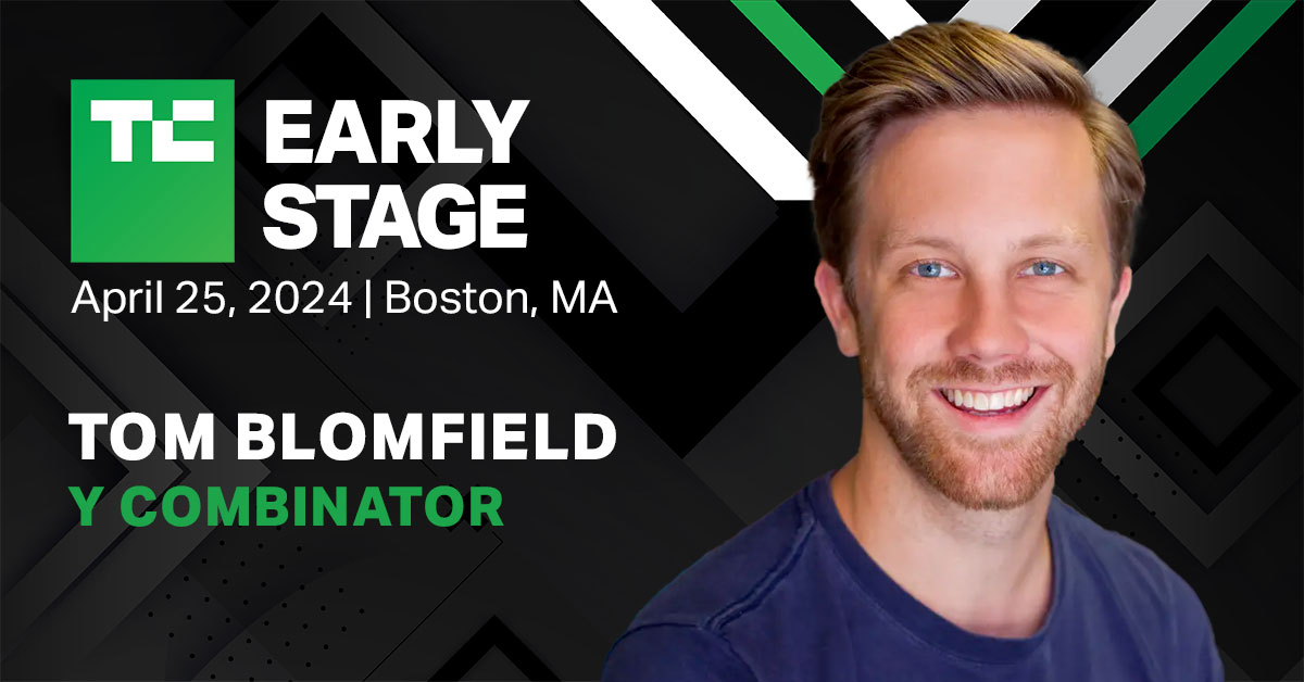 TechCrunch Early Stage, April 25, Boston, MA speaker Tom Blomfield of Y Combinator