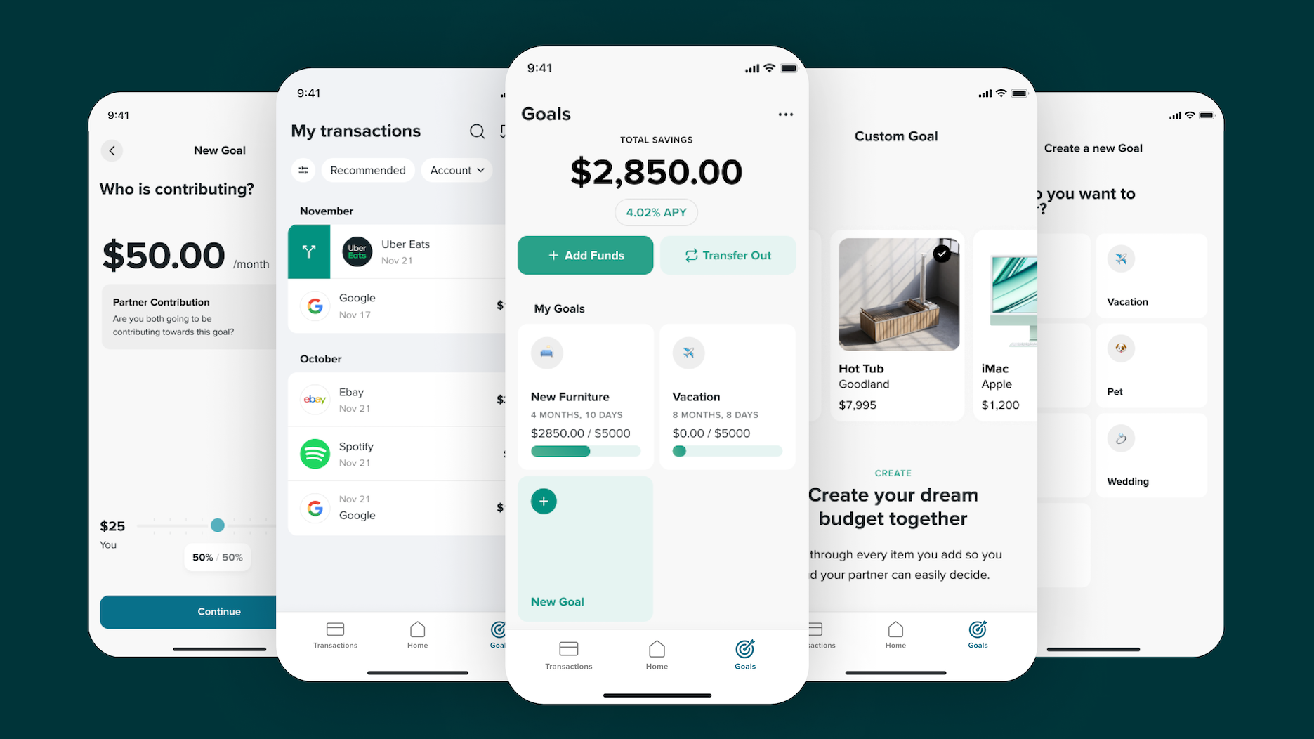 Tandem, modern couples, fintech app