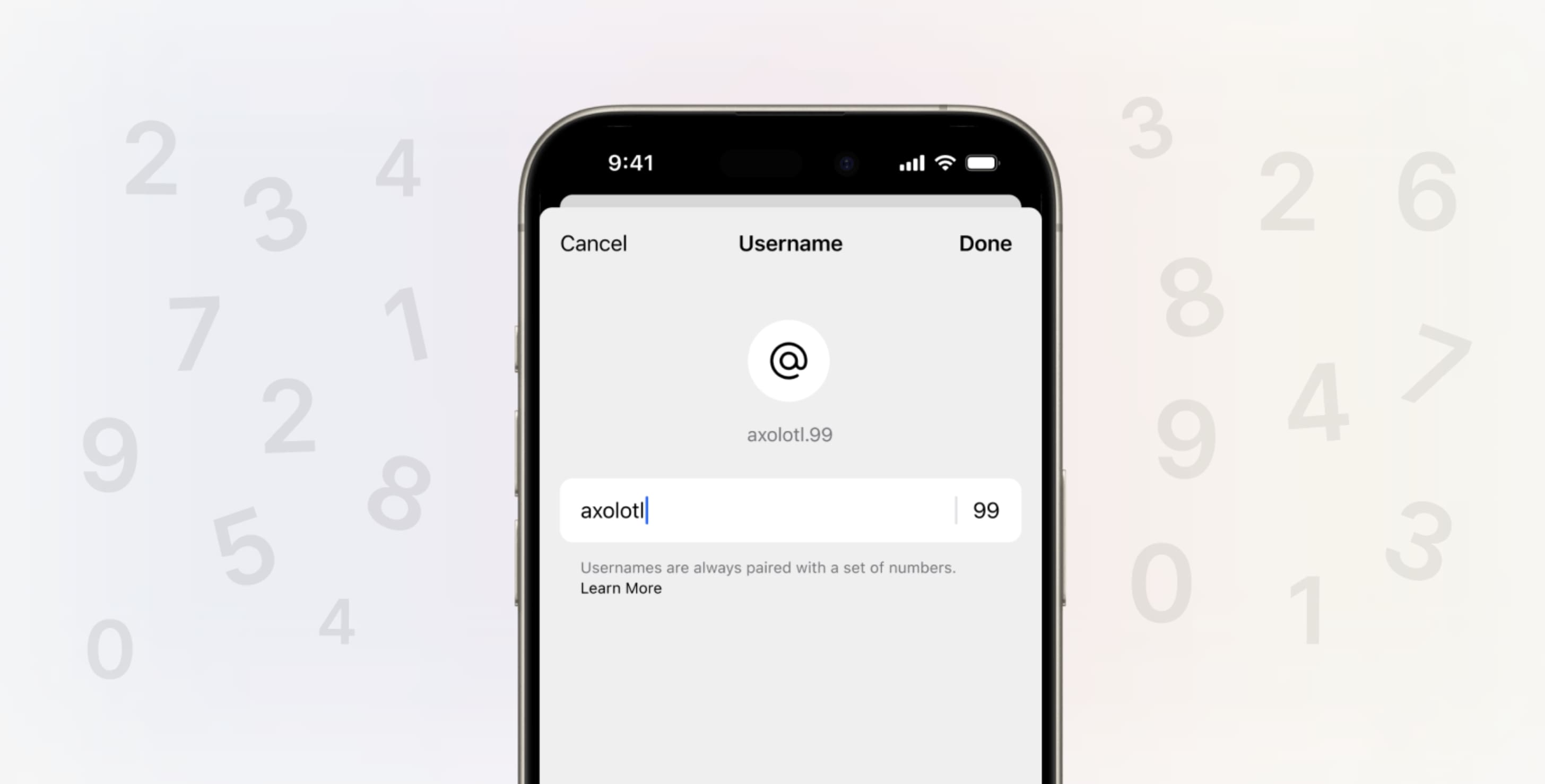 A screenshot of Signal's new usernames feature