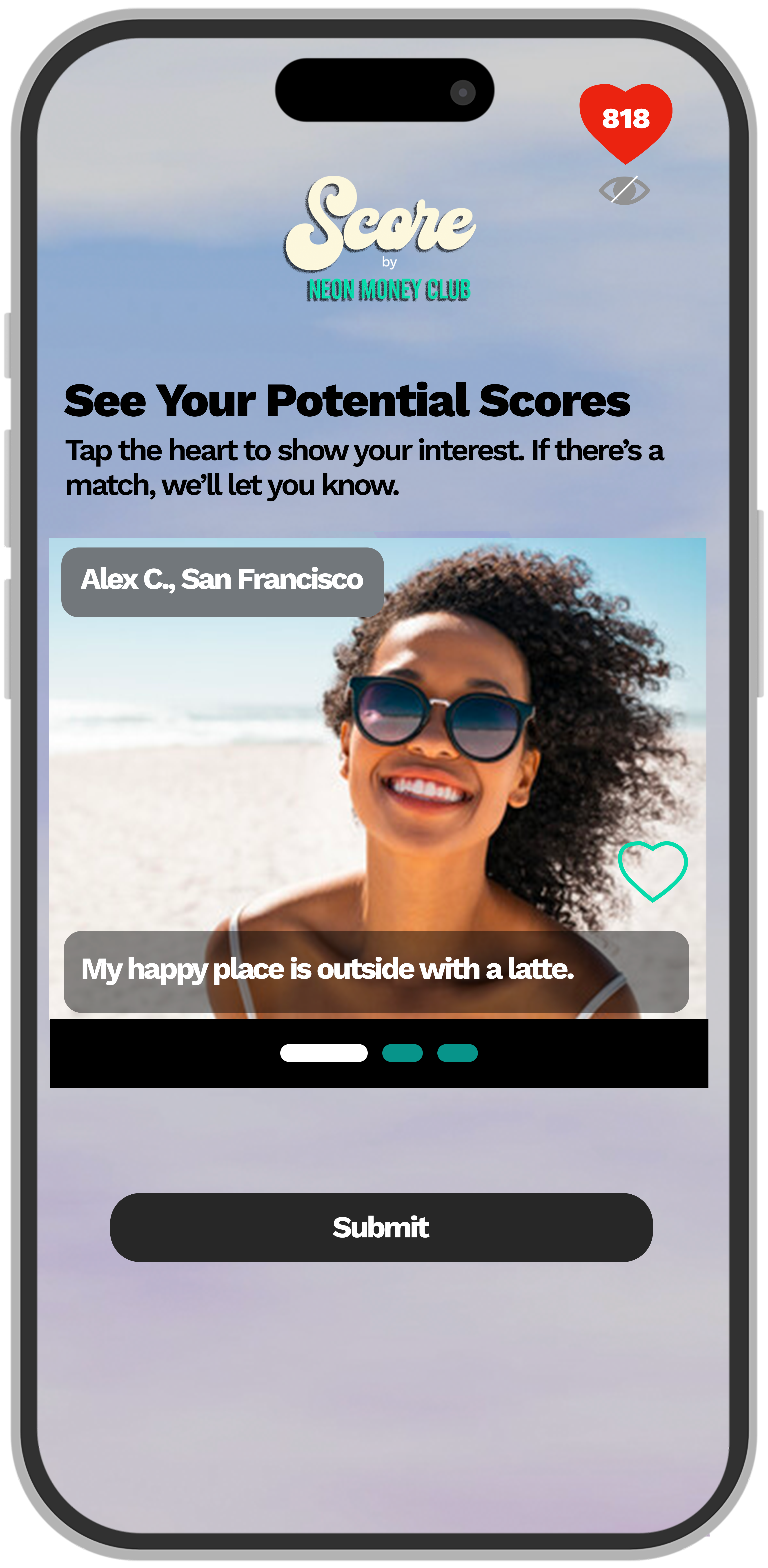 Neon Money Club Score app