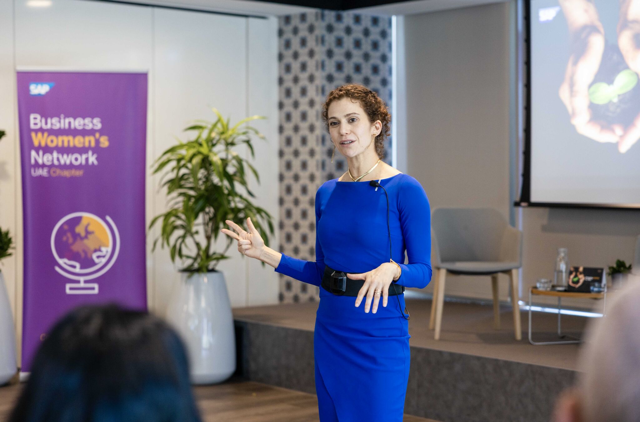 Sophia Mendelsohn, chief sustainability officer at SAP, speaking to the Women's Business Network.