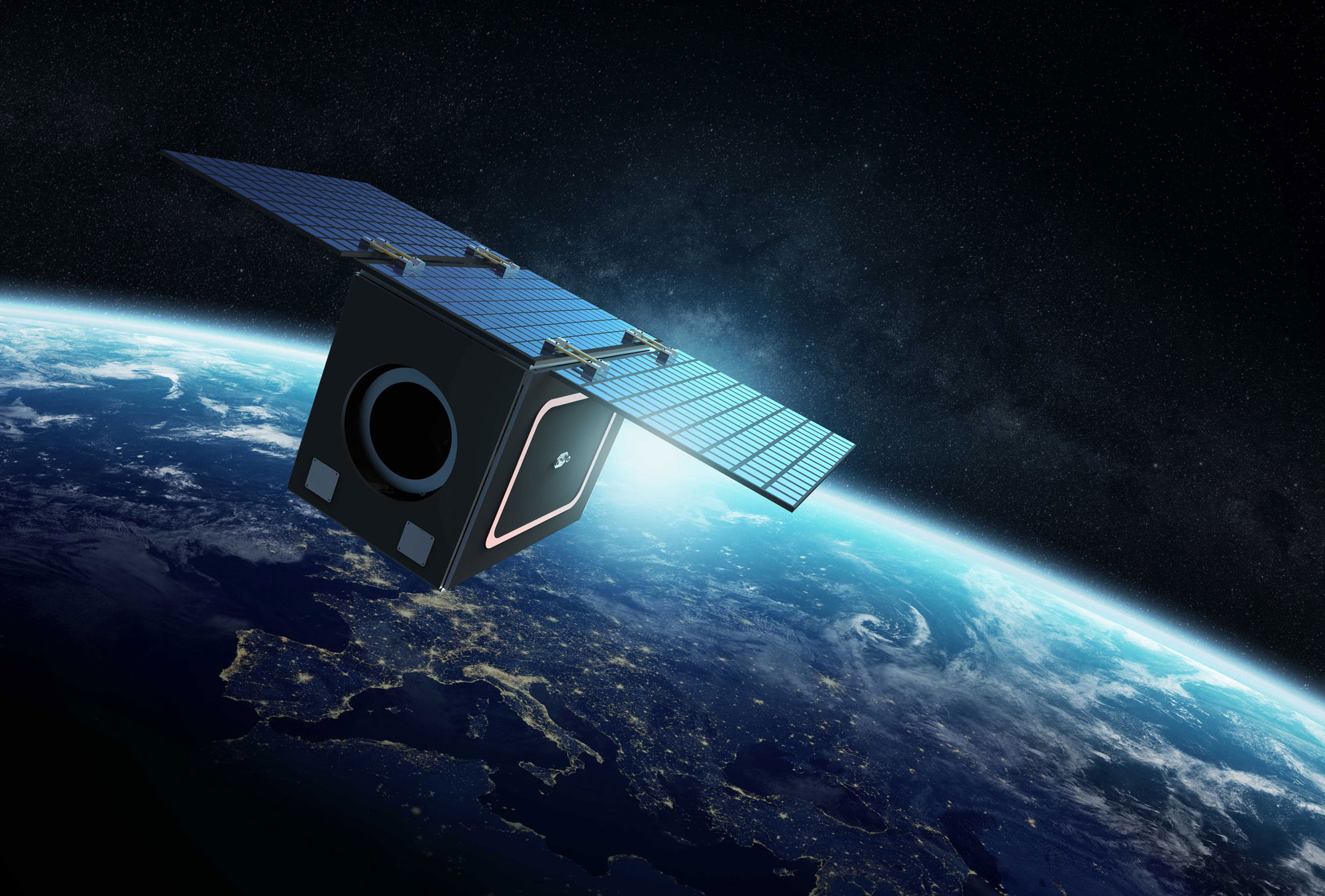 render of Millennium Space Systems satellite on orbit