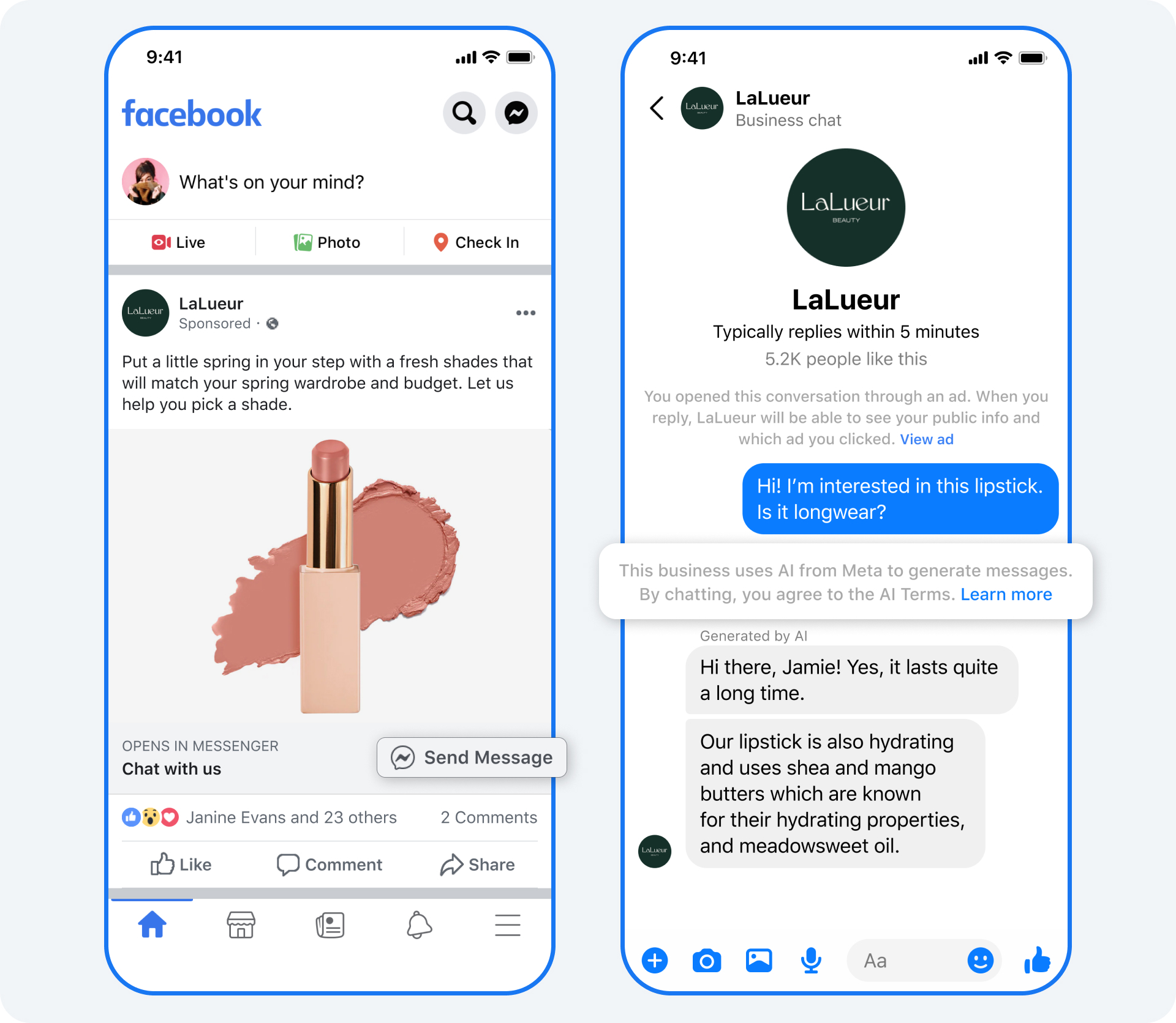 Meta business chatbots